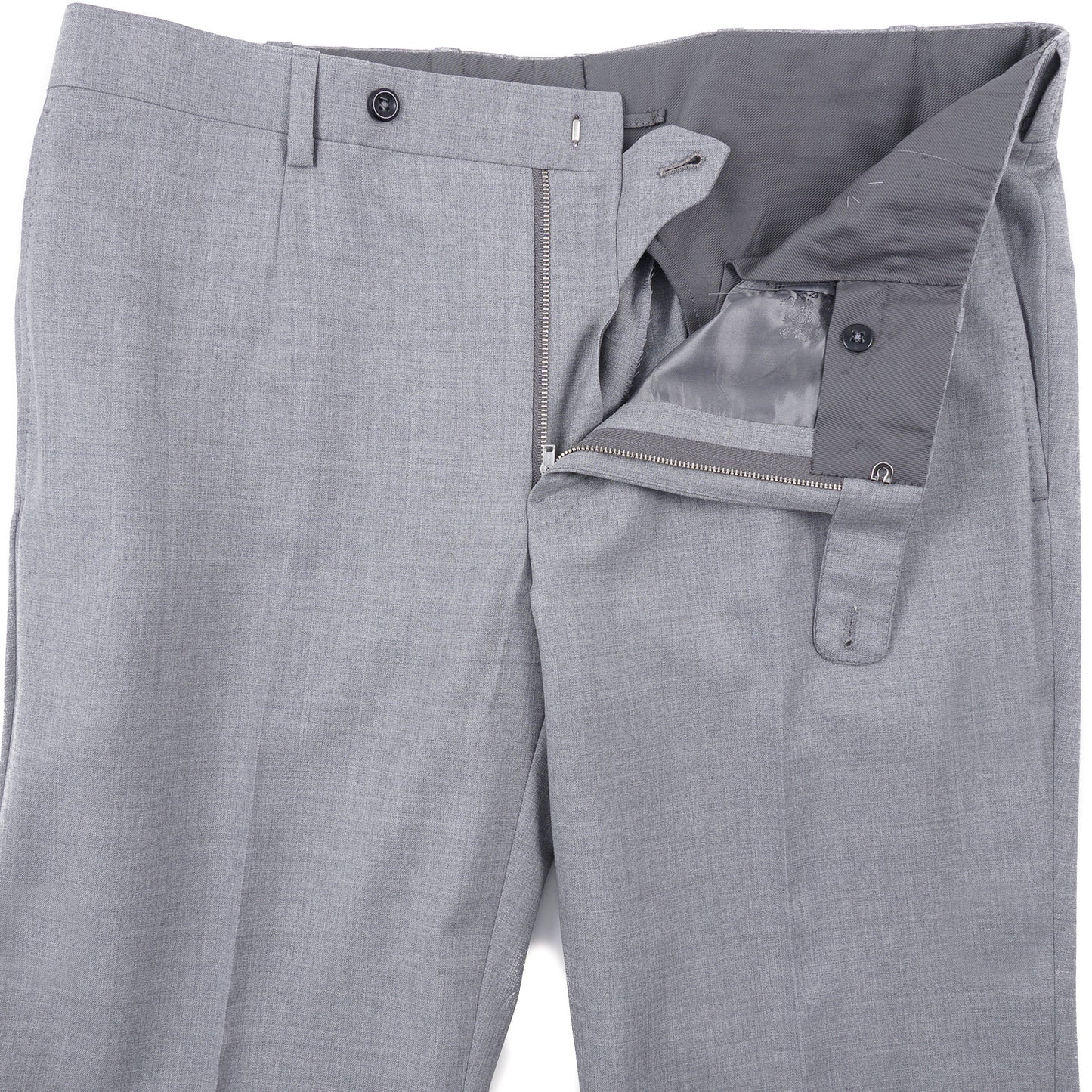 Oxxford Gray Super 140s Wool Pants - Top Shelf Apparel