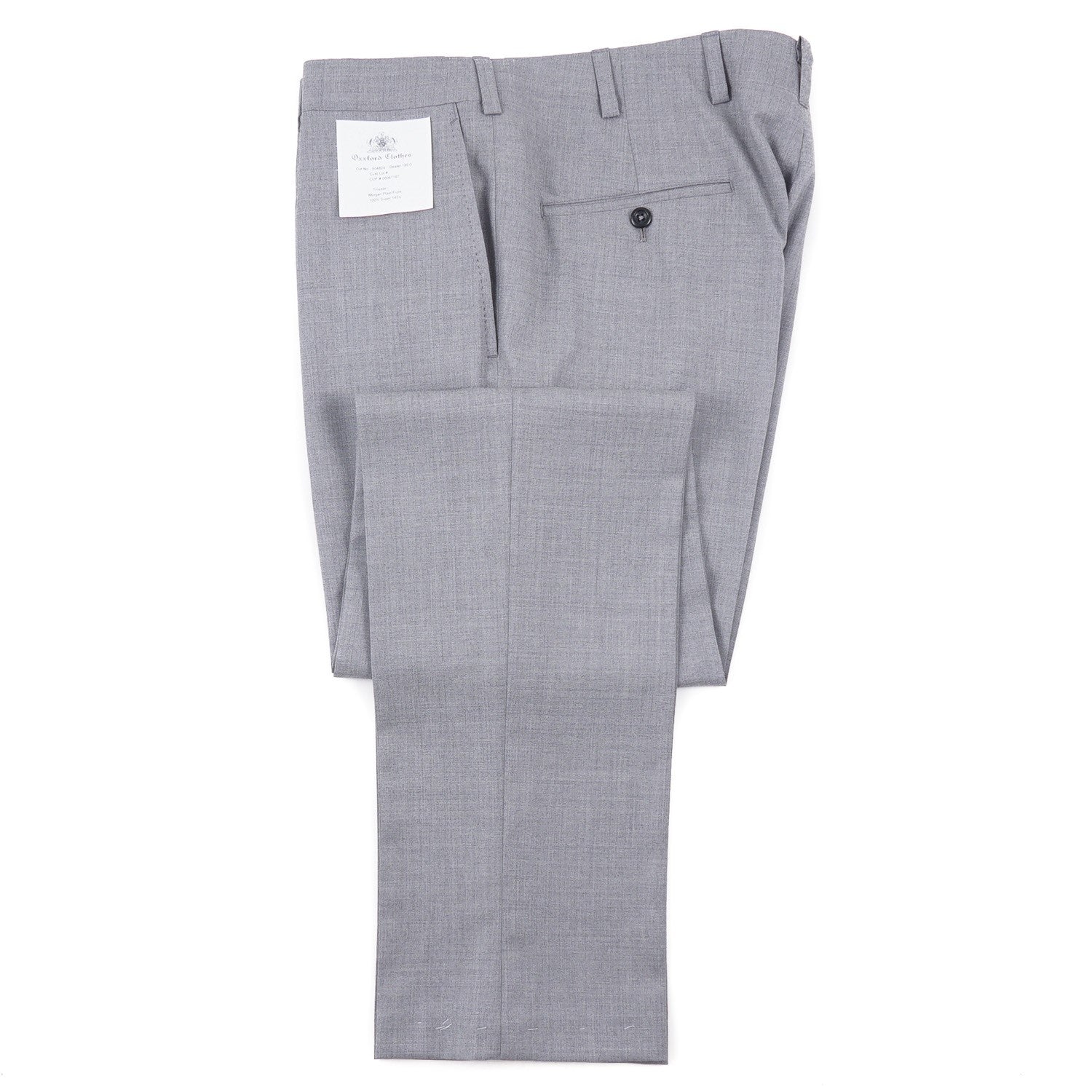 Oxxford Gray Super 140s Wool Pants - Top Shelf Apparel