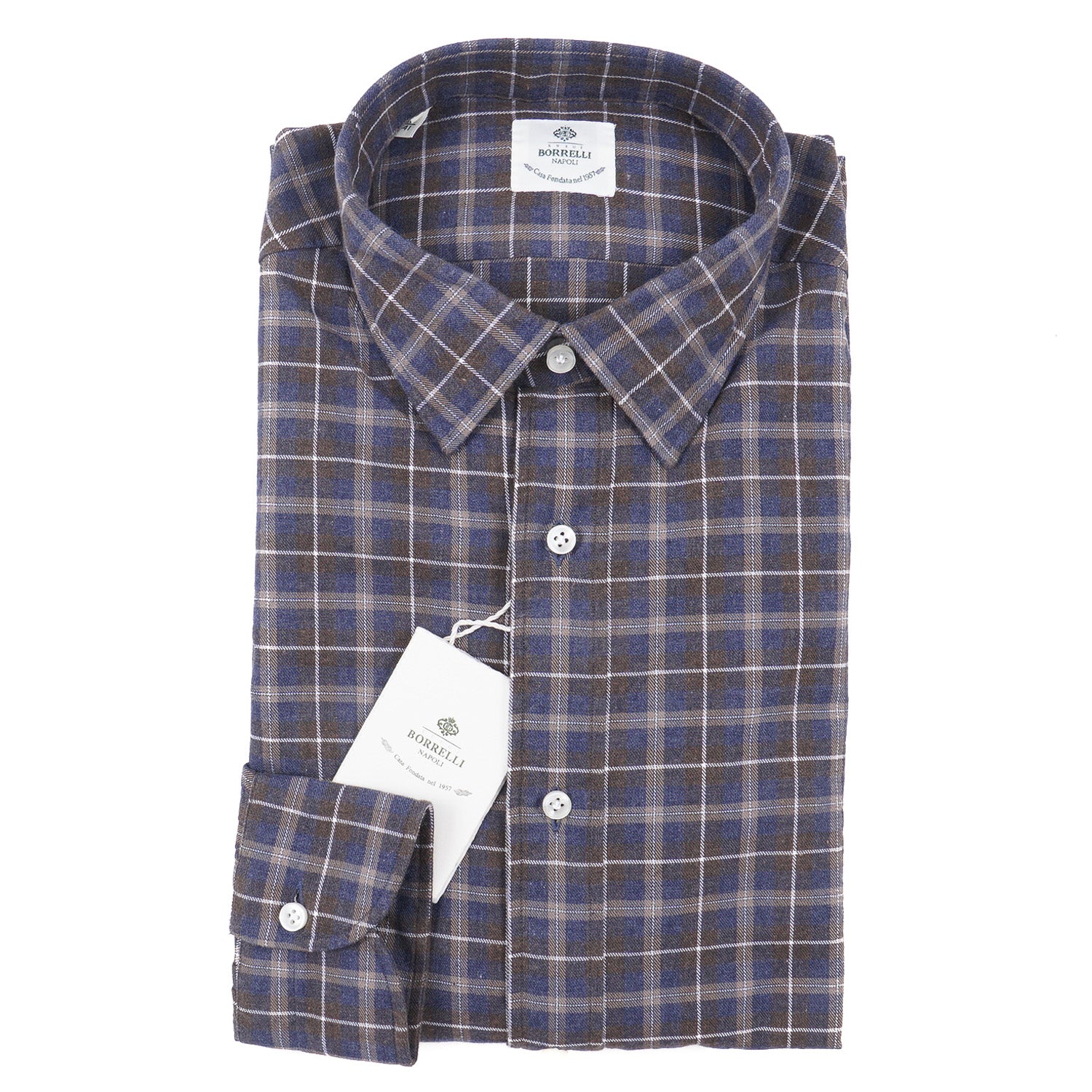 Luigi Borrelli Slim-Fit Flannel Cotton Shirt - Top Shelf Apparel