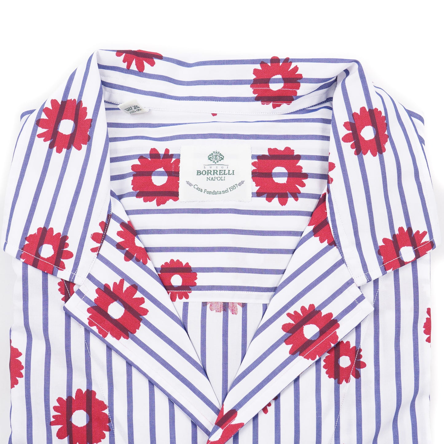 Luigi Borrelli Tropical Floral Cotton Shirt - Top Shelf Apparel