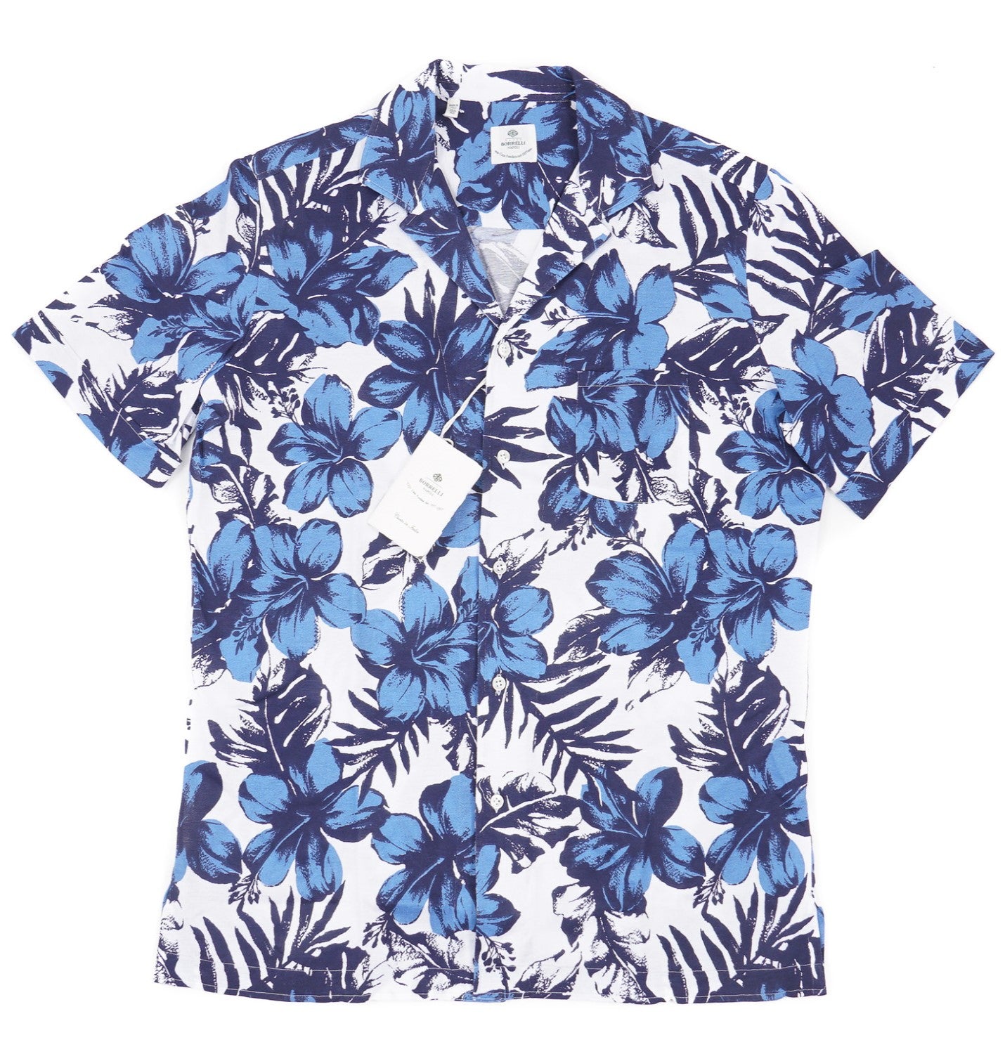 Luigi Borrelli Tropical Floral Jersey Cotton Shirt - Top Shelf Apparel