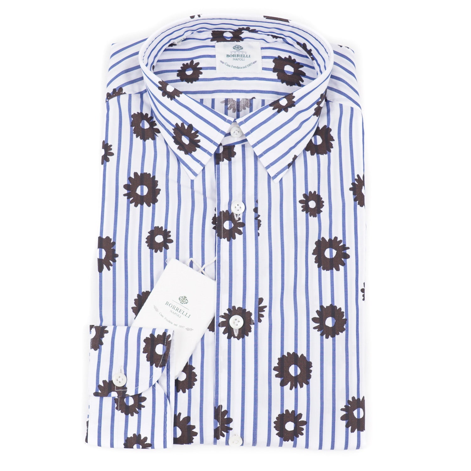 Luigi Borrelli Regular-Fit Floral Cotton Shirt - Top Shelf Apparel