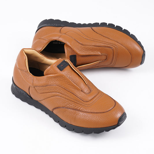 Kiton Slip-On Calf Leather Sneakers - Top Shelf Apparel