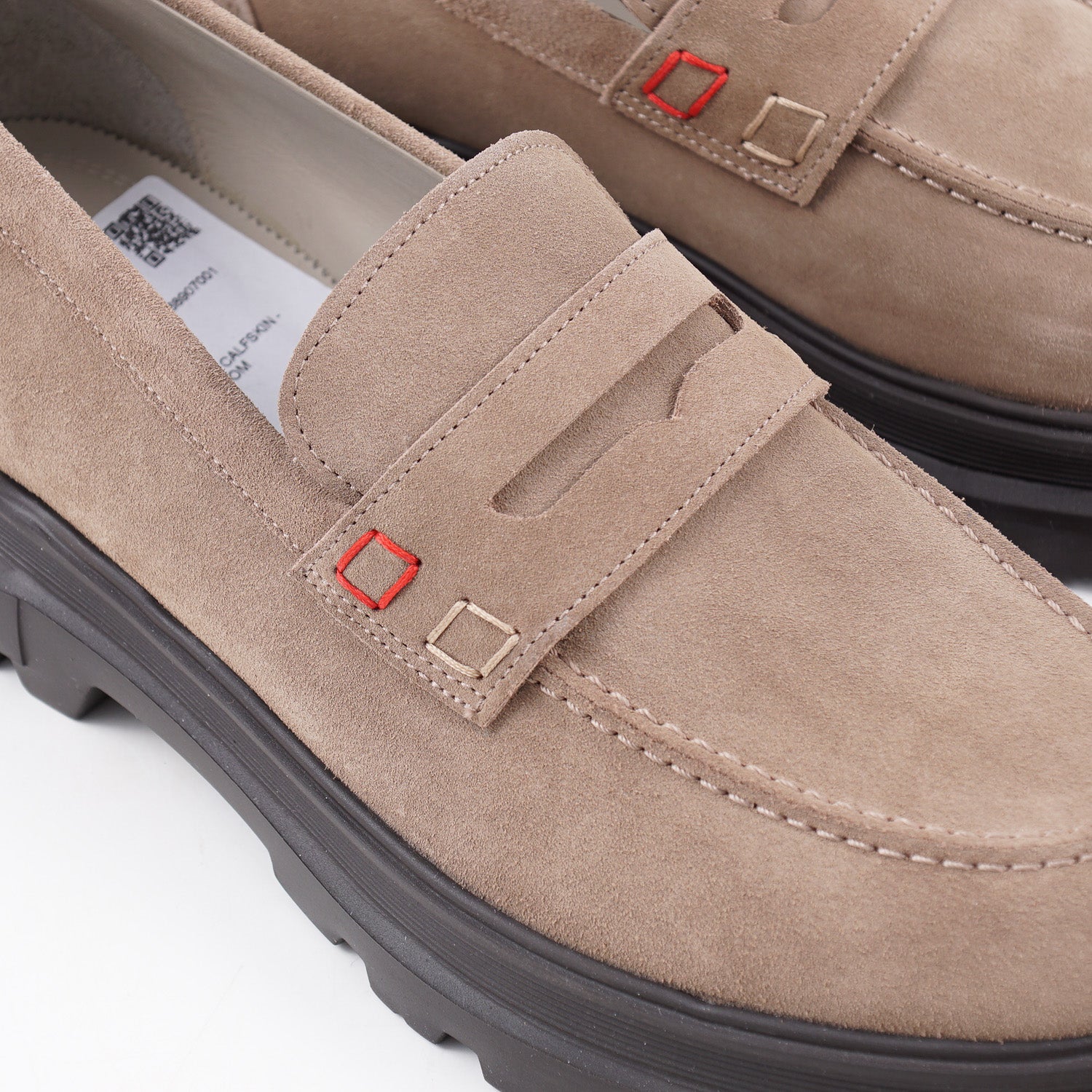 Men's Slip-On Suede Loafers with Logo Detail