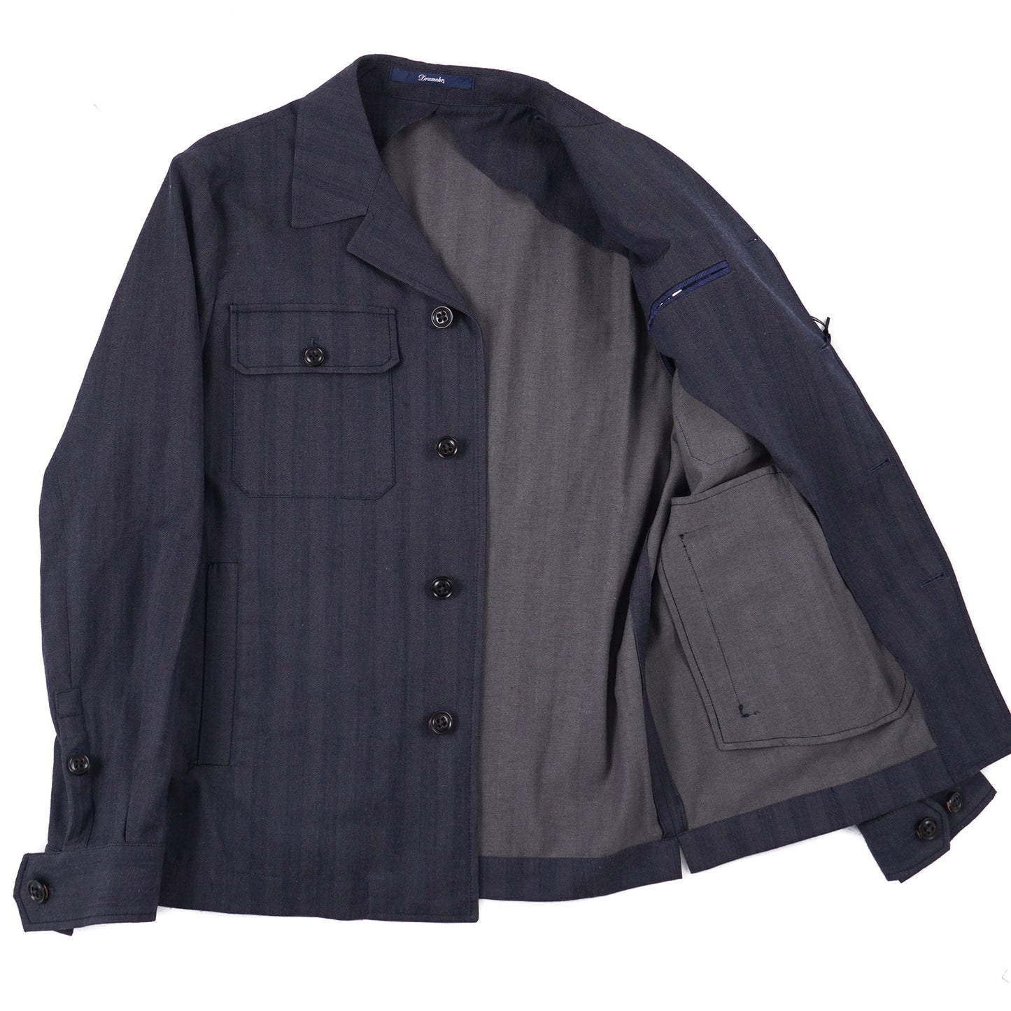 Drumohr Cotton and Wool Shirt-Jacket - Top Shelf Apparel