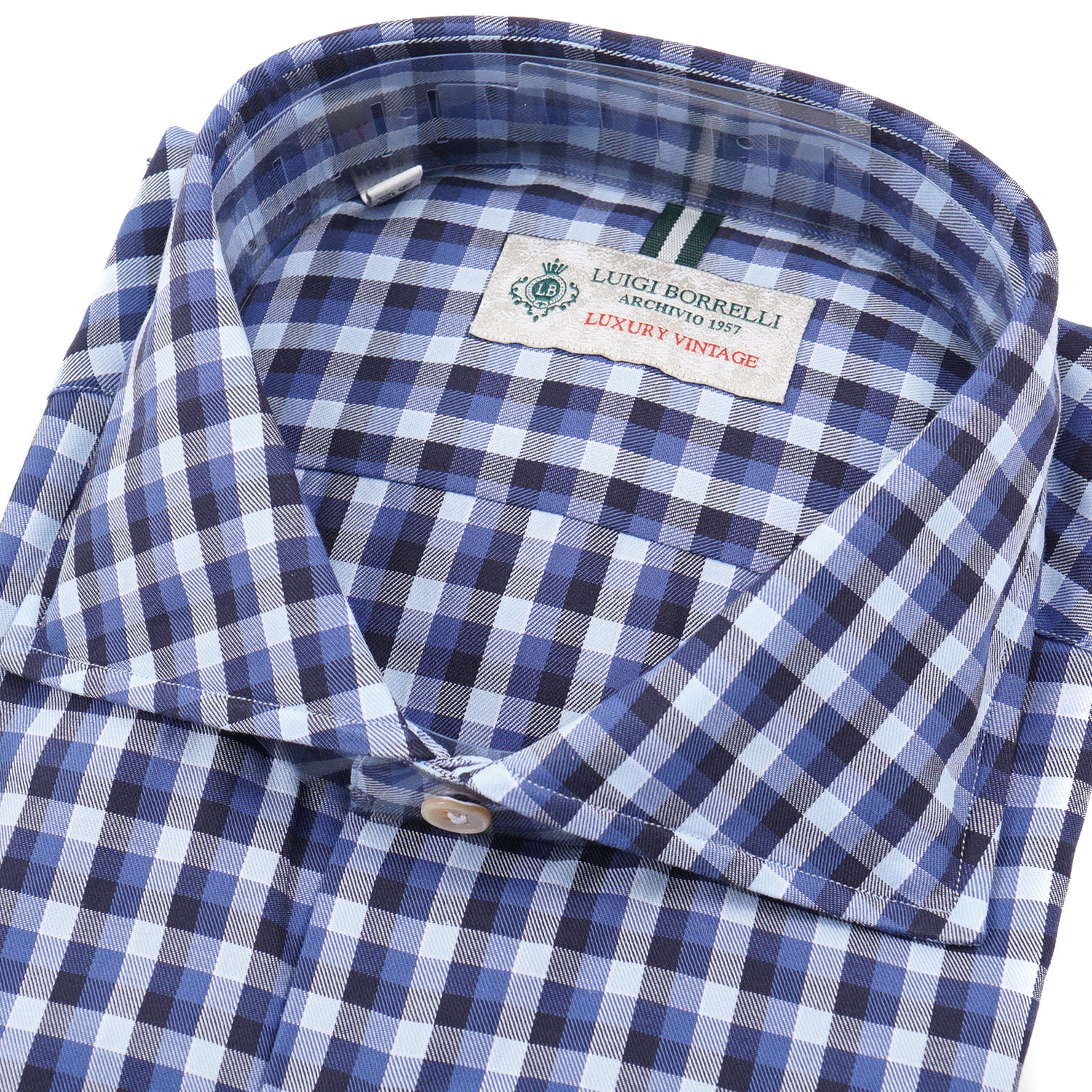 Luigi Borrelli Layered Check Cotton Shirt - Top Shelf Apparel