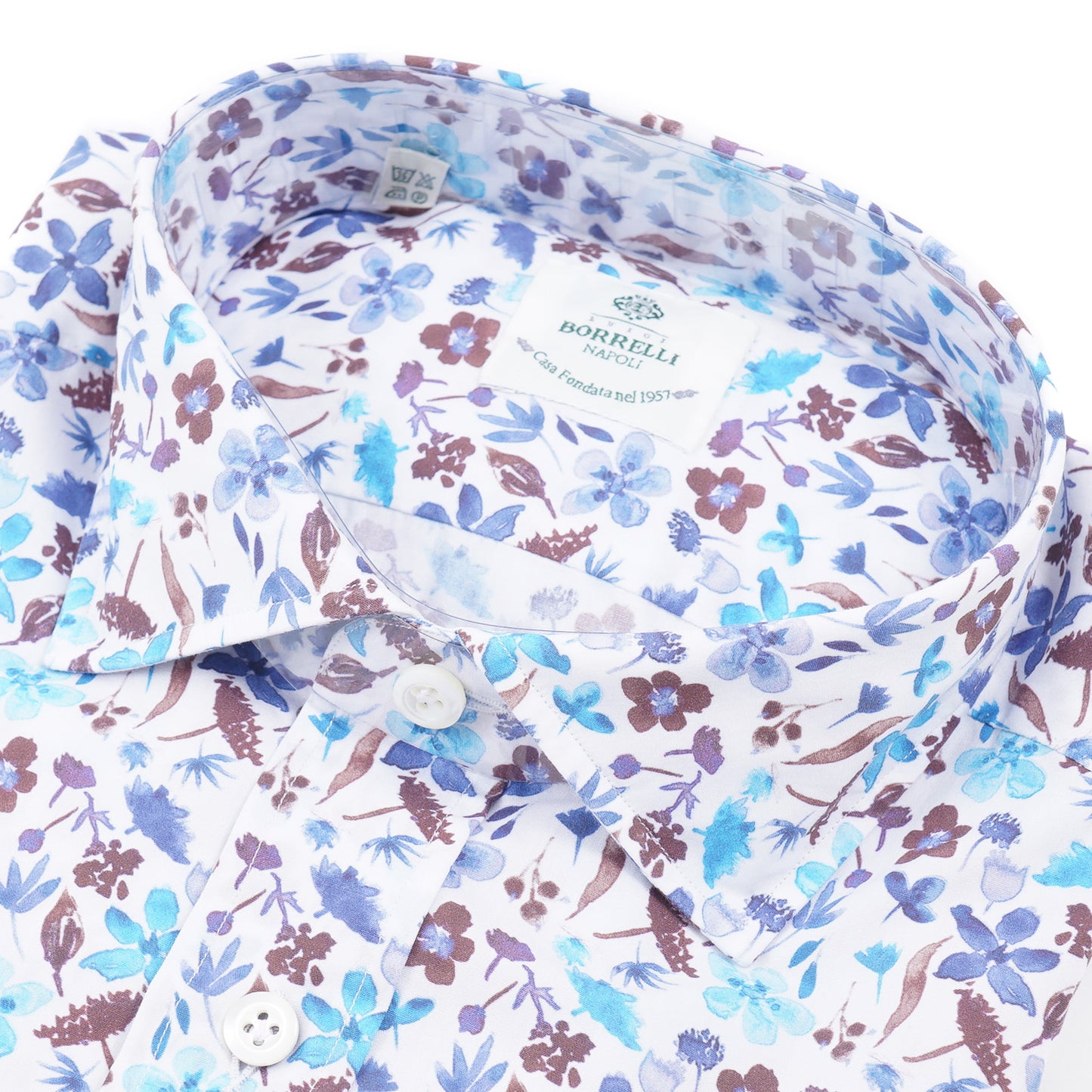 Luigi Borrelli Floral Print Cotton Shirt - Top Shelf Apparel