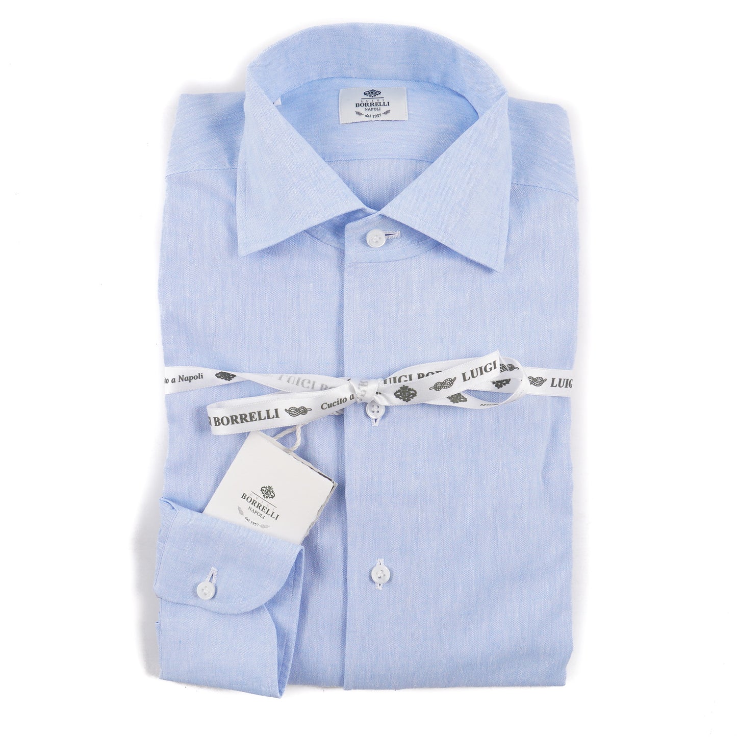 Luigi Borrelli Linen and Cotton Dress Shirt - Top Shelf Apparel