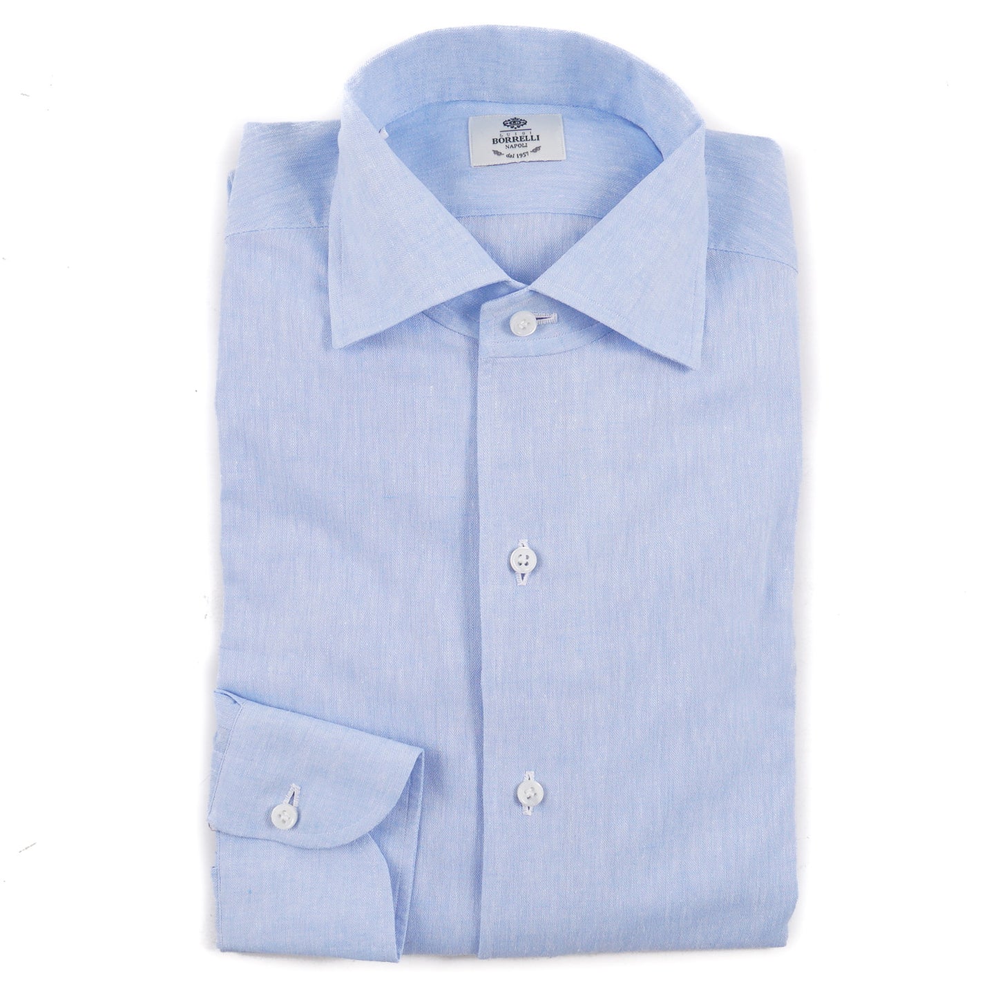 Luigi Borrelli Linen and Cotton Dress Shirt - Top Shelf Apparel