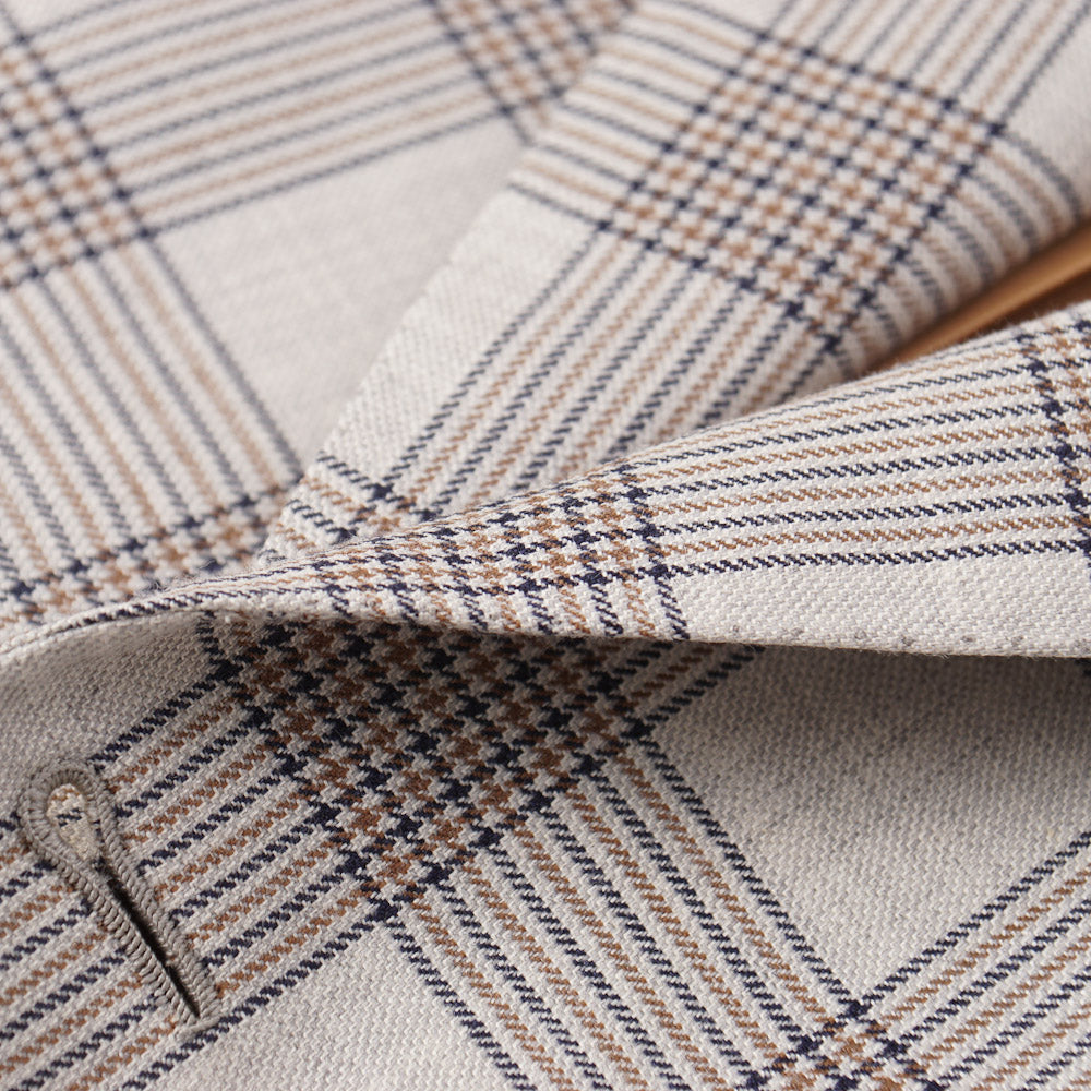 Brioni Pale Gray Check Wool-Silk-Linen Sport Coat - Top Shelf Apparel