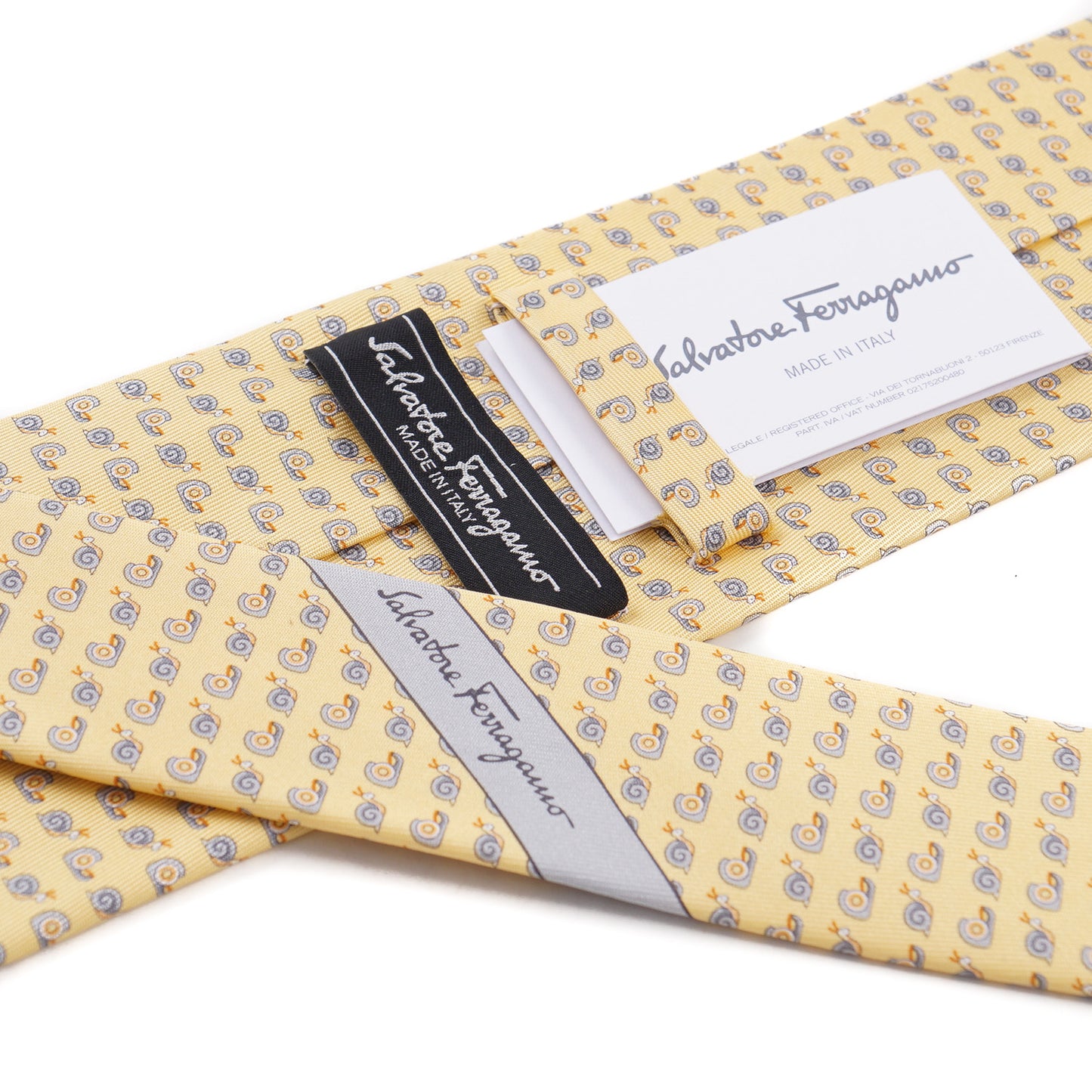 Salvatore Ferragamo Snail Print Tie - Top Shelf Apparel
