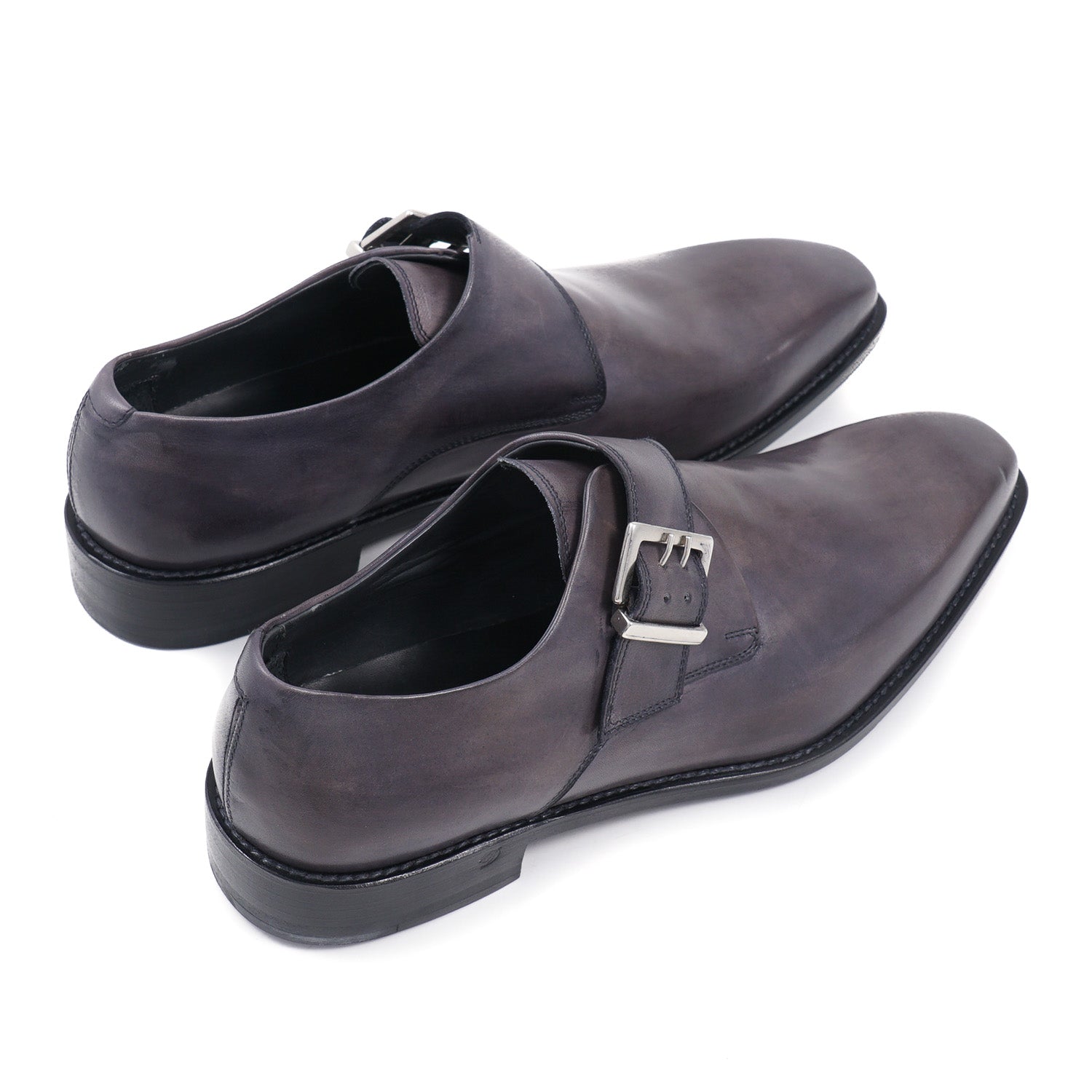Di Mella Gray Monk Strap Shoes - Top Shelf Apparel