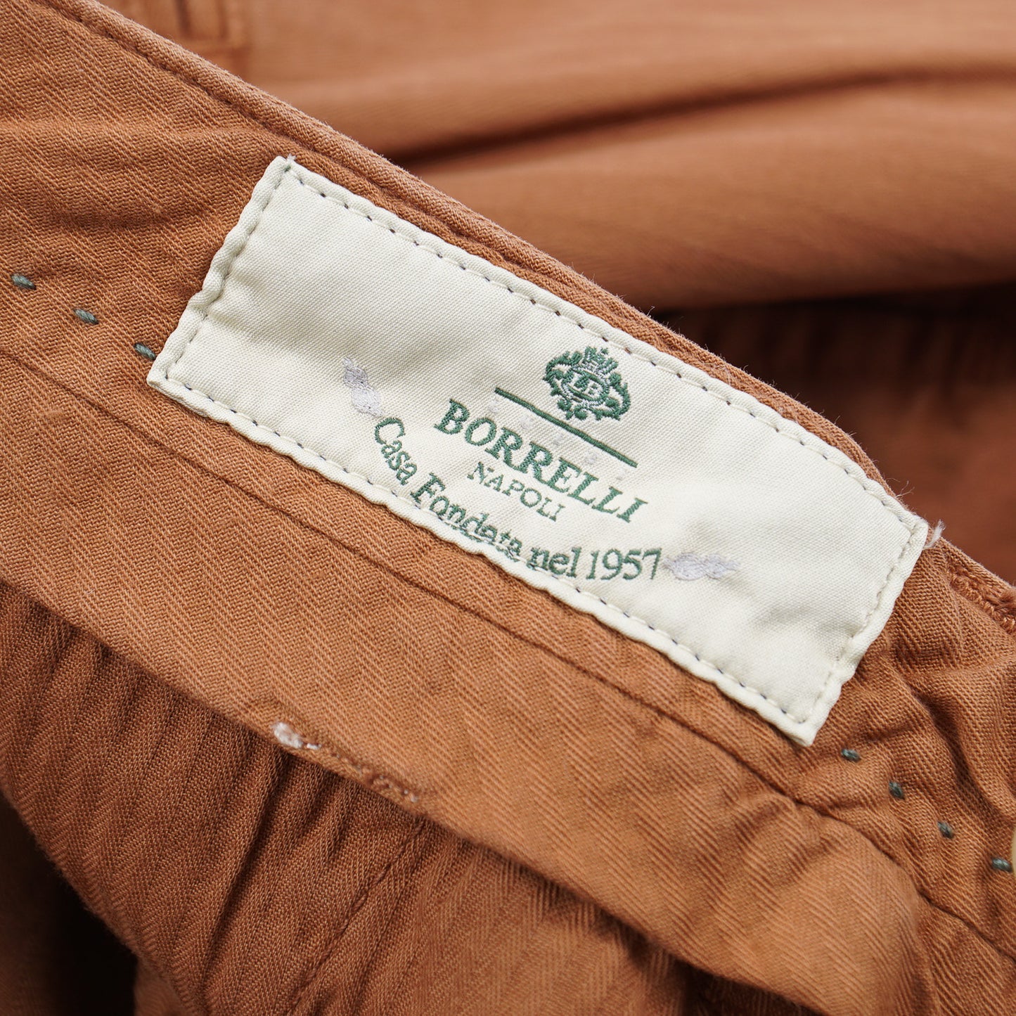 Luigi Borrelli Herringbone Cotton Pants - Top Shelf Apparel