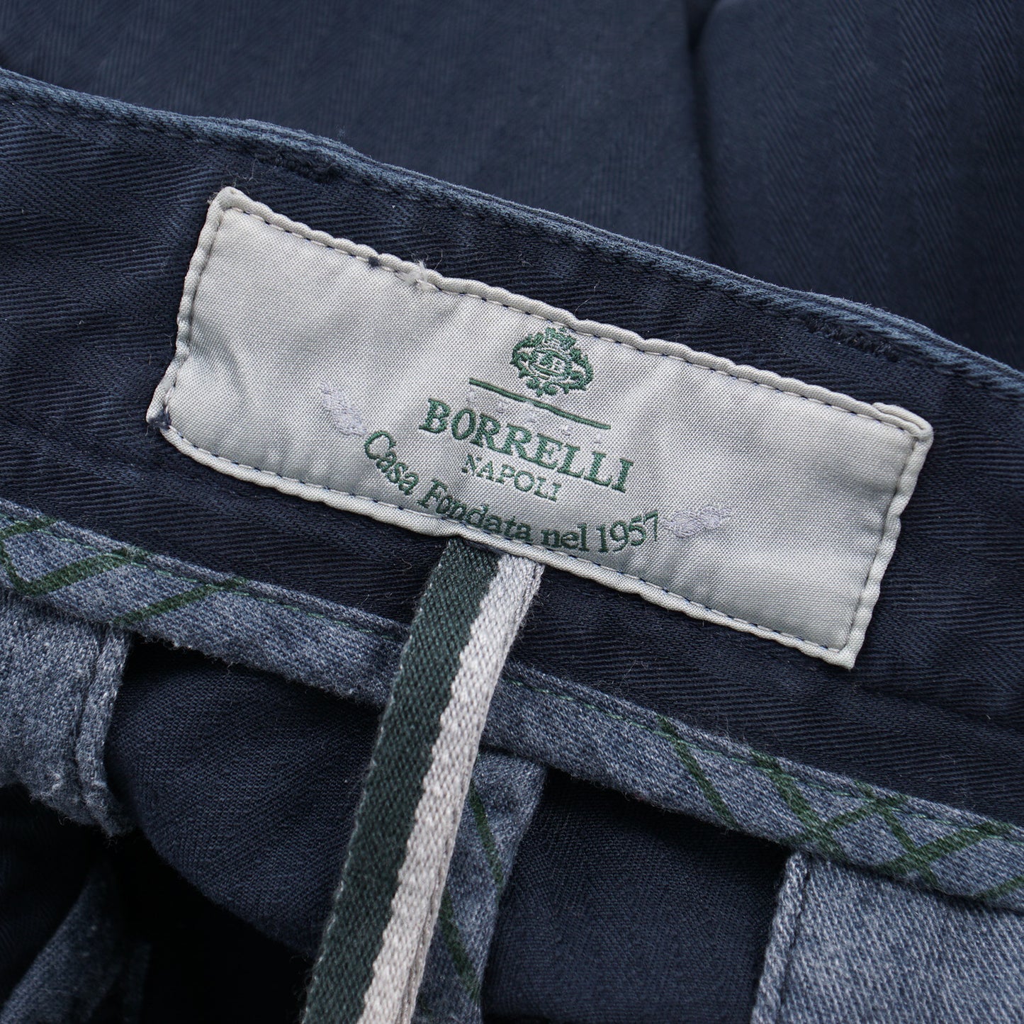 Luigi Borrelli Herringbone Cotton Pants - Top Shelf Apparel