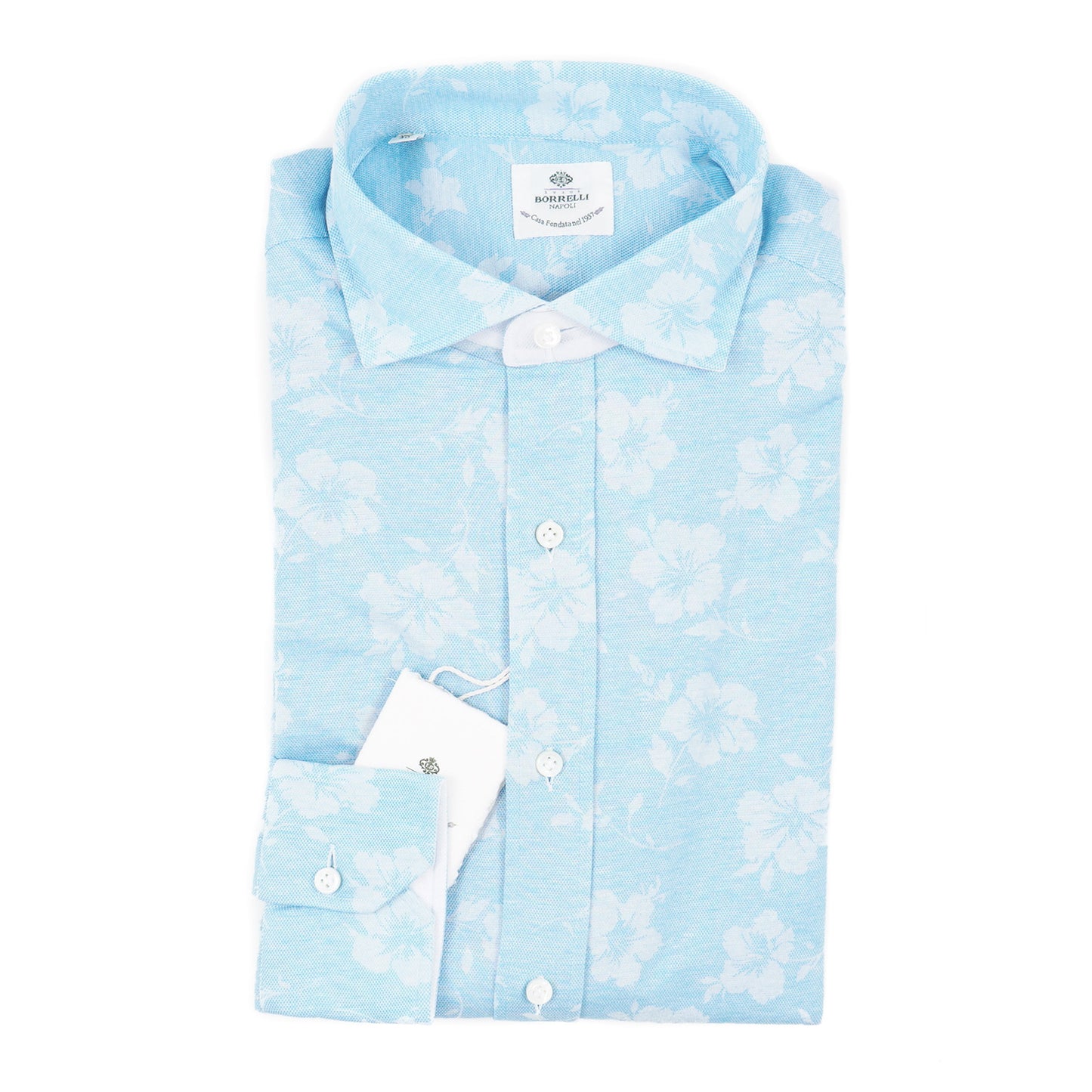 Luigi Borrelli Floral Print Jersey Cotton Shirt - Top Shelf Apparel