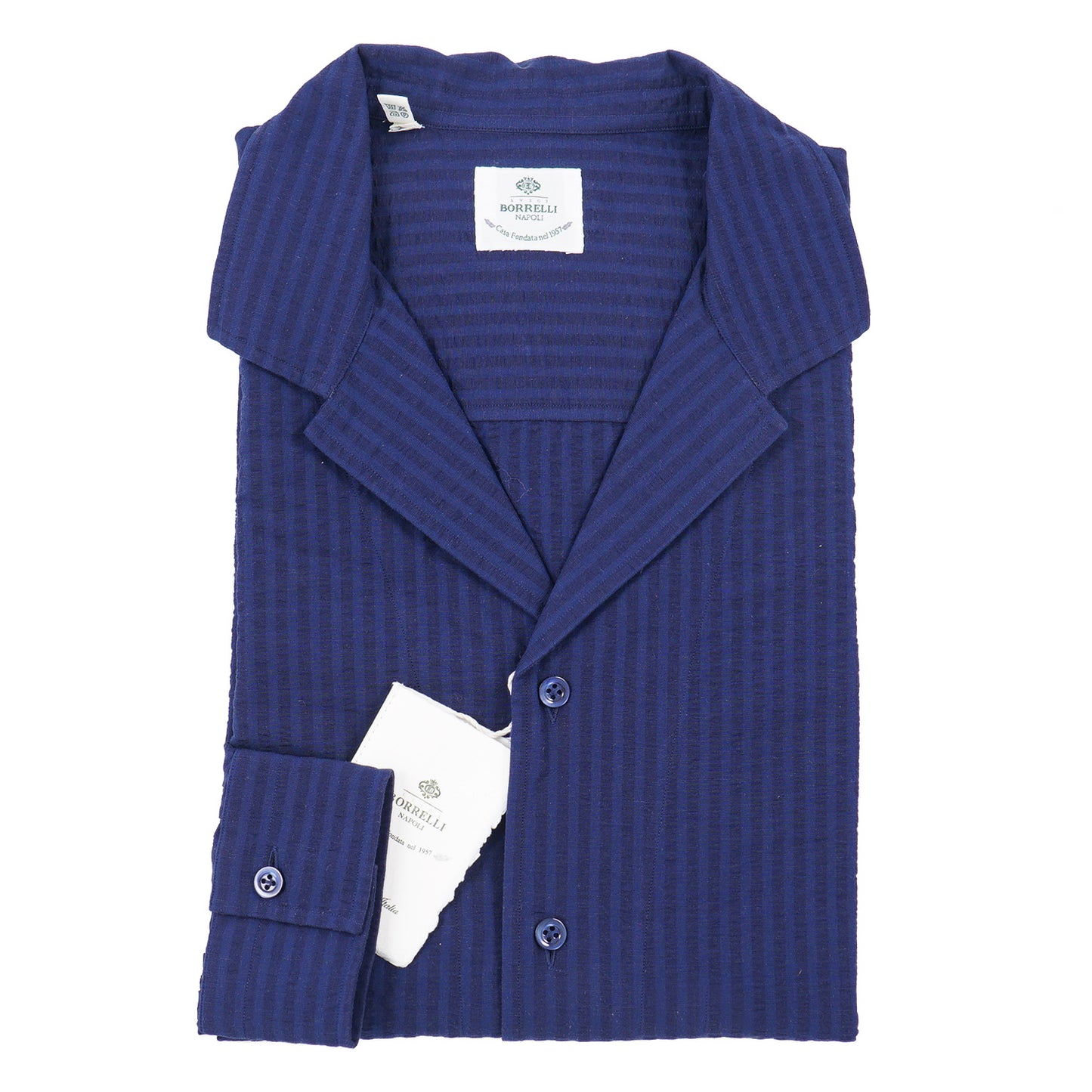 Luigi Borrelli Seersucker Cotton Shirt - Top Shelf Apparel