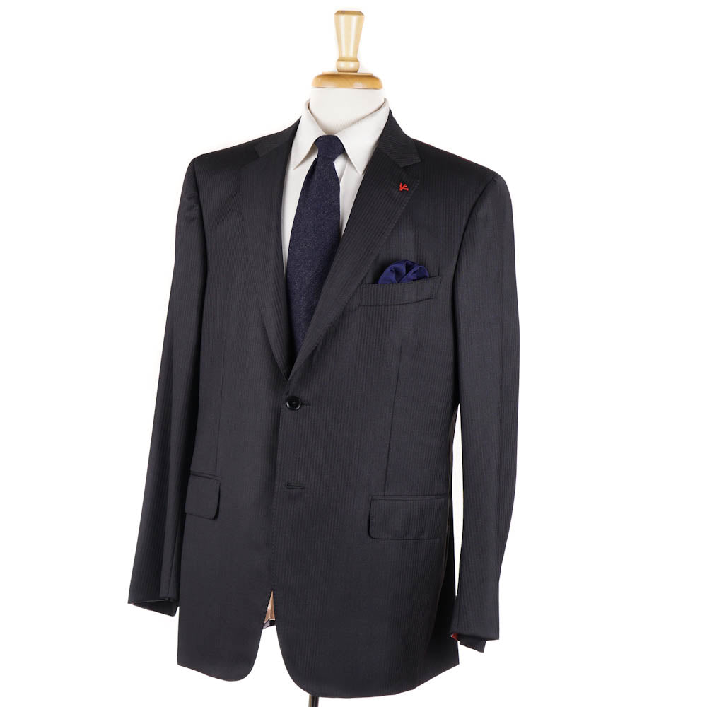 Isaia Dark Gray Super 170s Wool Suit - Top Shelf Apparel