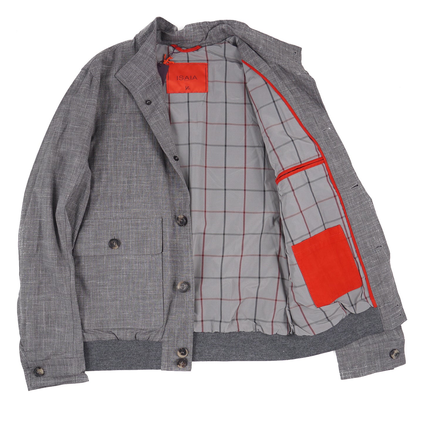 Isaia Wool Silk and Linen Bomber Jacket - Top Shelf Apparel