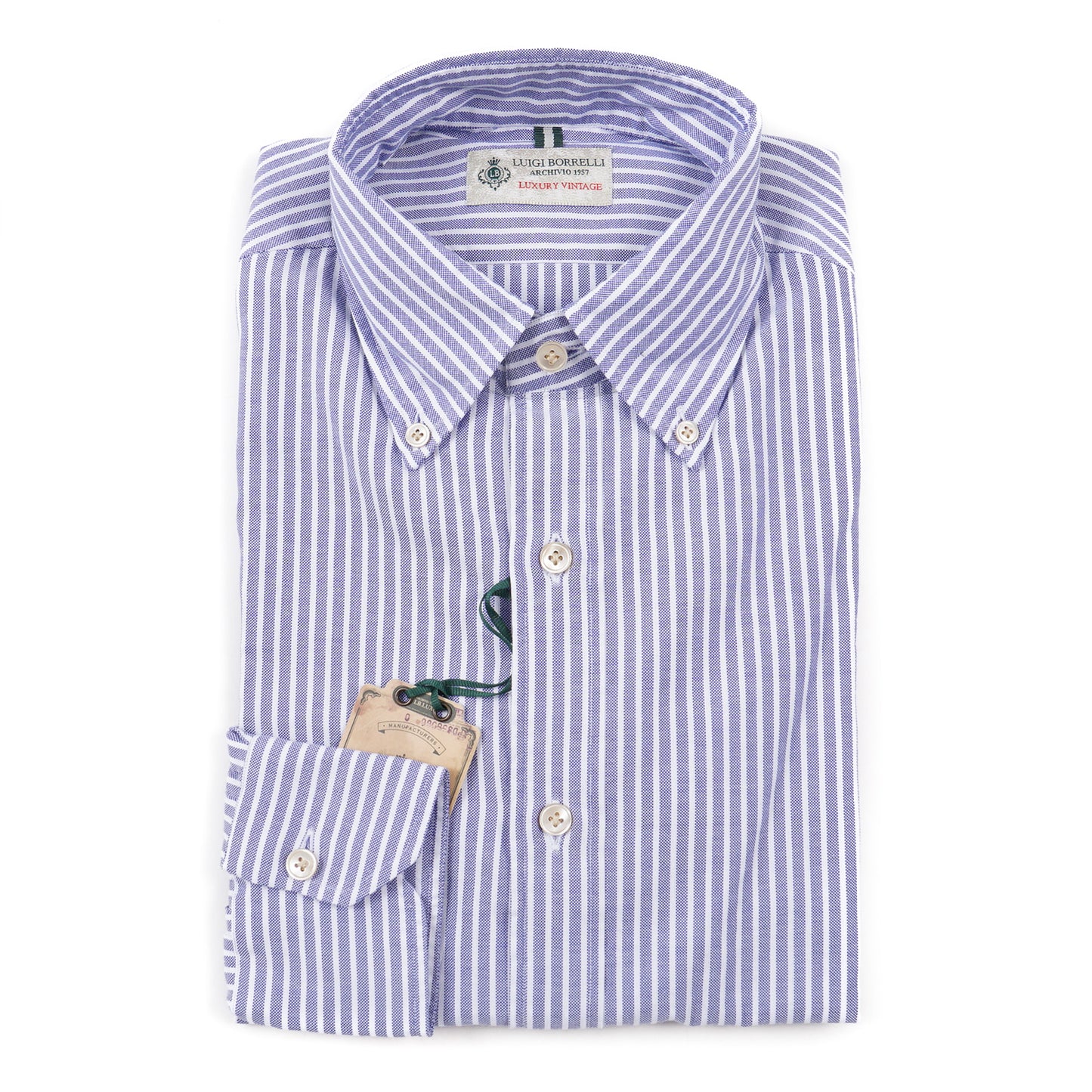 Luigi Borrelli Striped Cotton Dress Shirt - Top Shelf Apparel