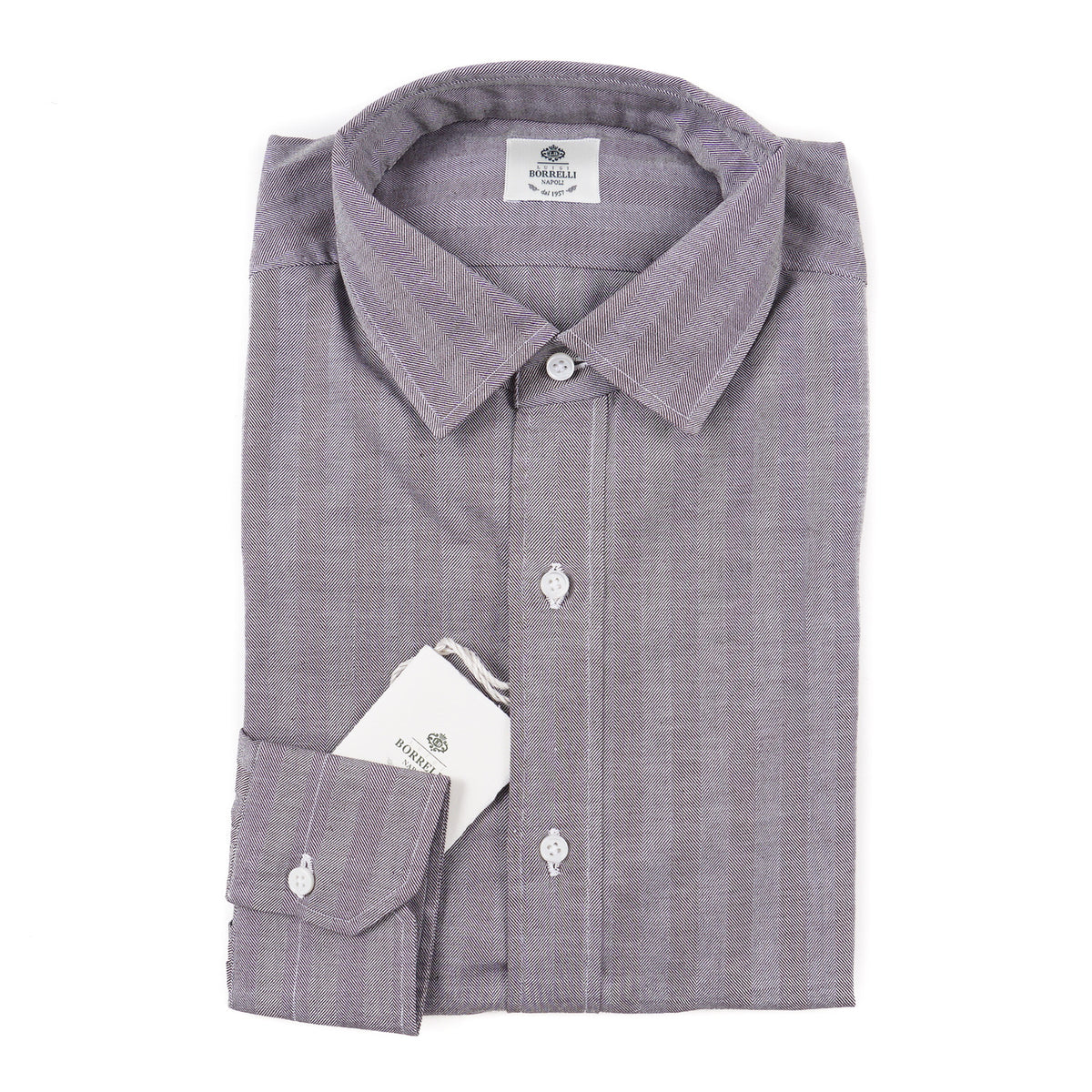 luigi borrelli dress shirts Regular-Fit Cotton Shirt 100% Cotton Mid Calf Black Lace Size:LRG TALL Encanta