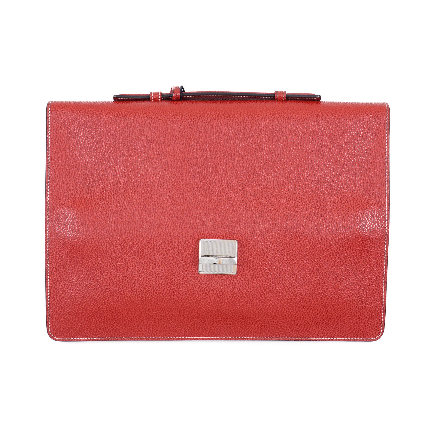 E.Marinella Slim Briefcase in Pebbled Leather - Top Shelf Apparel