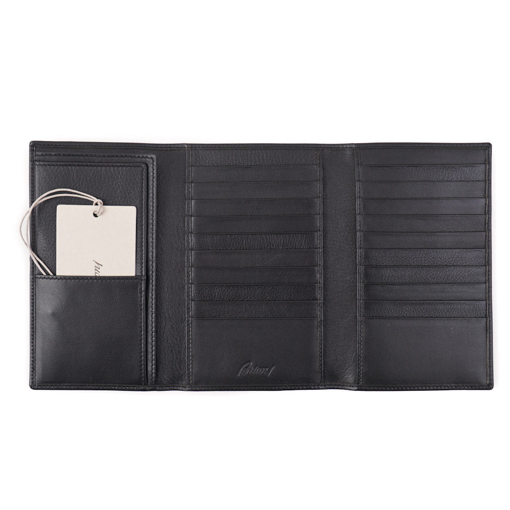 Brioni Leather Travel Wallet with Alligator Detailing - Top Shelf Apparel