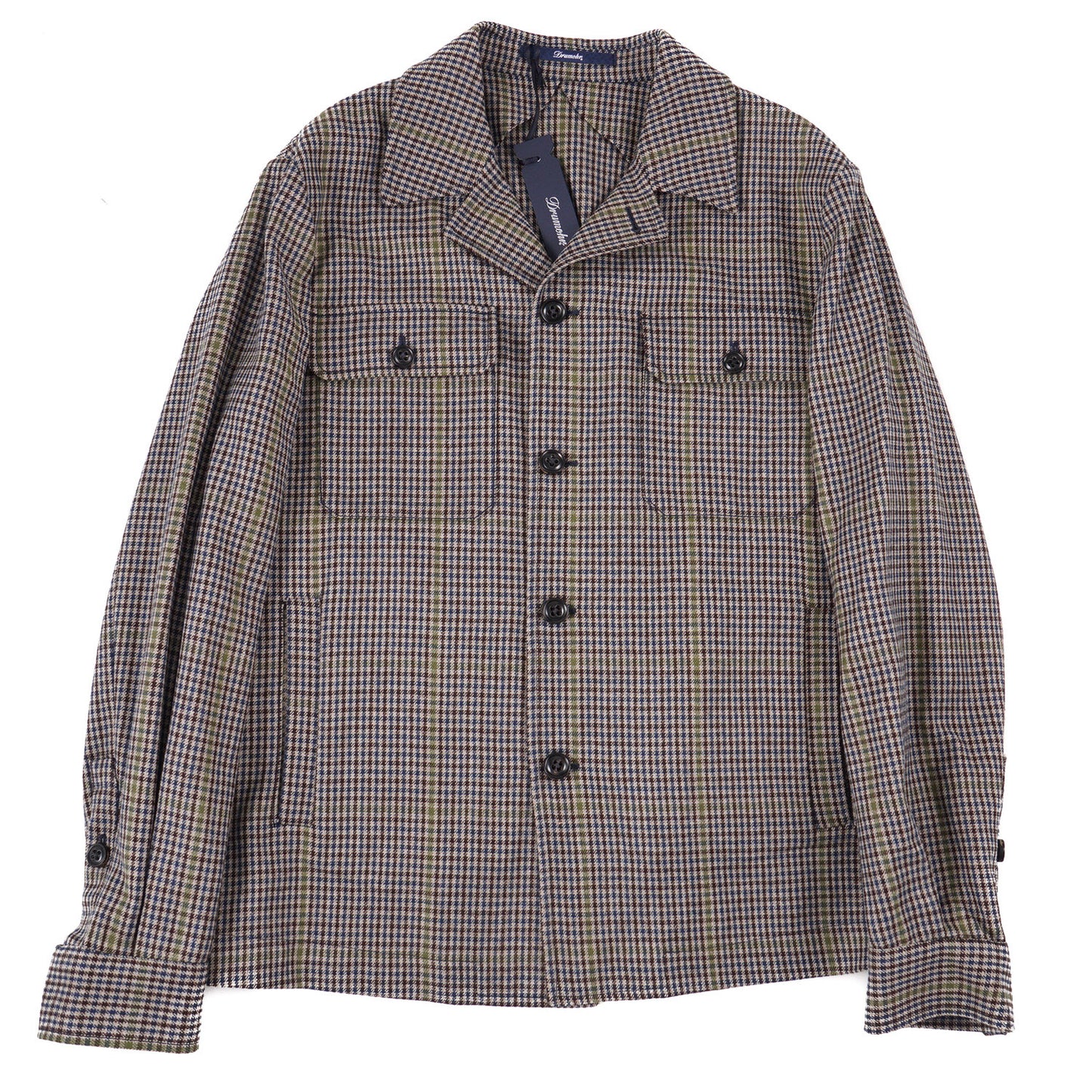 Drumohr Check Print Wool Shirt-Jacket - Top Shelf Apparel