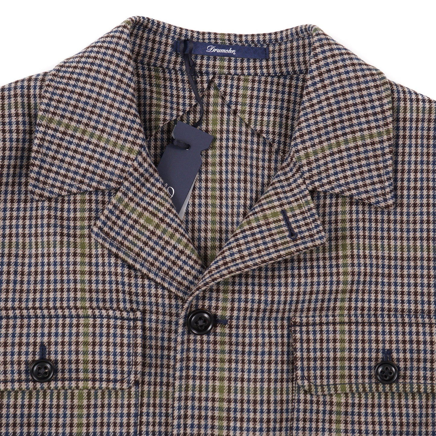 Drumohr Check Print Wool Shirt-Jacket - Top Shelf Apparel