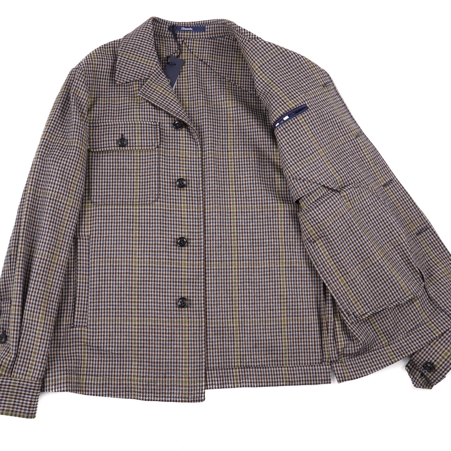 Drumohr Check Print Wool Shirt-Jacket - Top Shelf Apparel