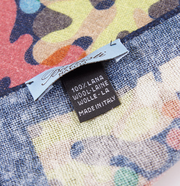 Battisti Multicolor Camo Wool Pocket Square - Top Shelf Apparel