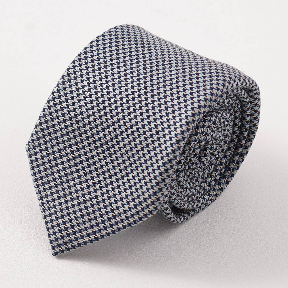 Battisti Napoli Houndstooth Check Wool Tie - Top Shelf Apparel