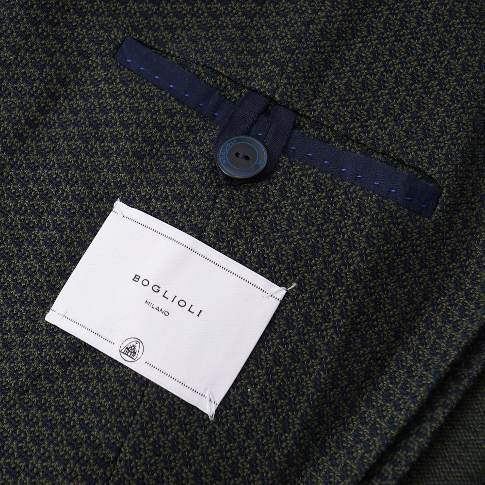 Boglioli Green and Navy Knit Cotton Sport Coat - Top Shelf Apparel