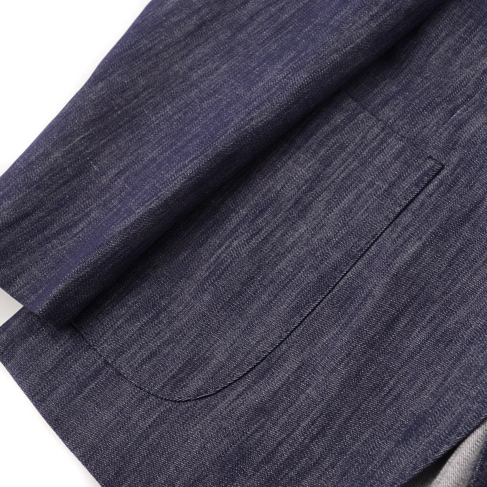 Boglioli Dark Blue Cotton and Silk Denim Suit - Top Shelf Apparel