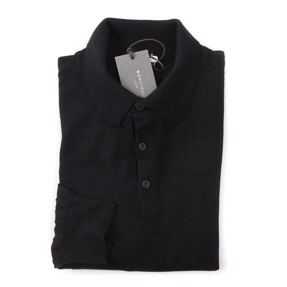 Boglioli Lightweight Merino Wool Polo Sweater - Top Shelf Apparel