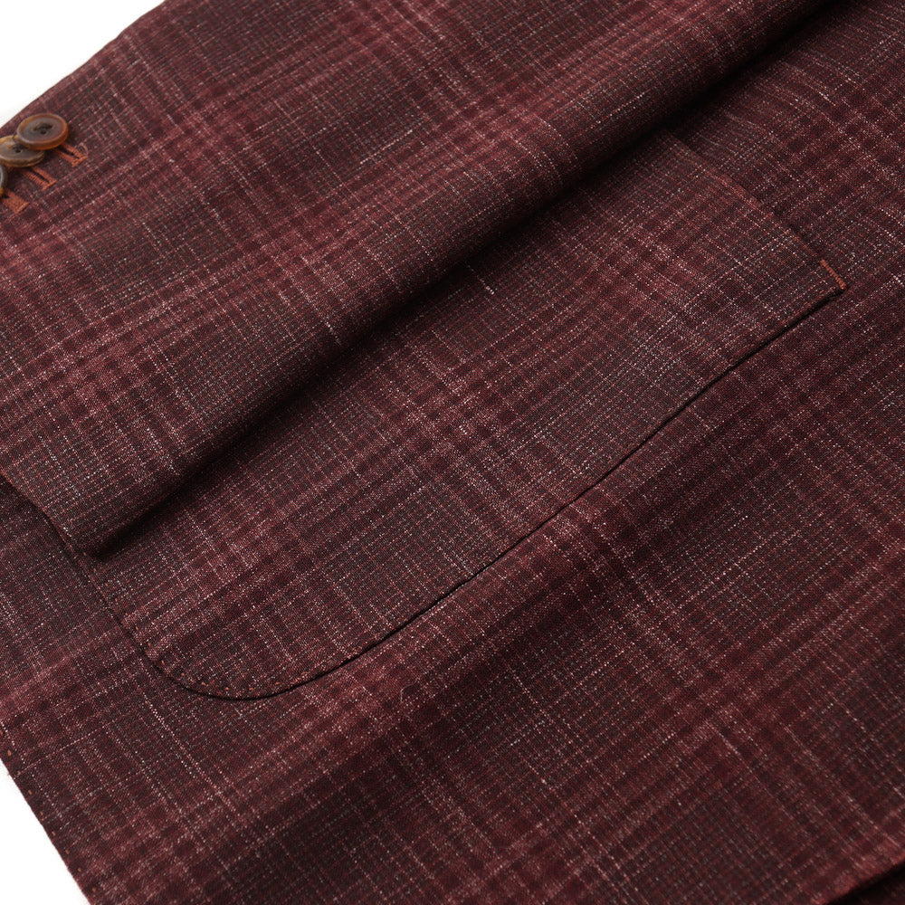 Boglioli Wool and Linen Sport Coat in Burgundy Check - Top Shelf Apparel