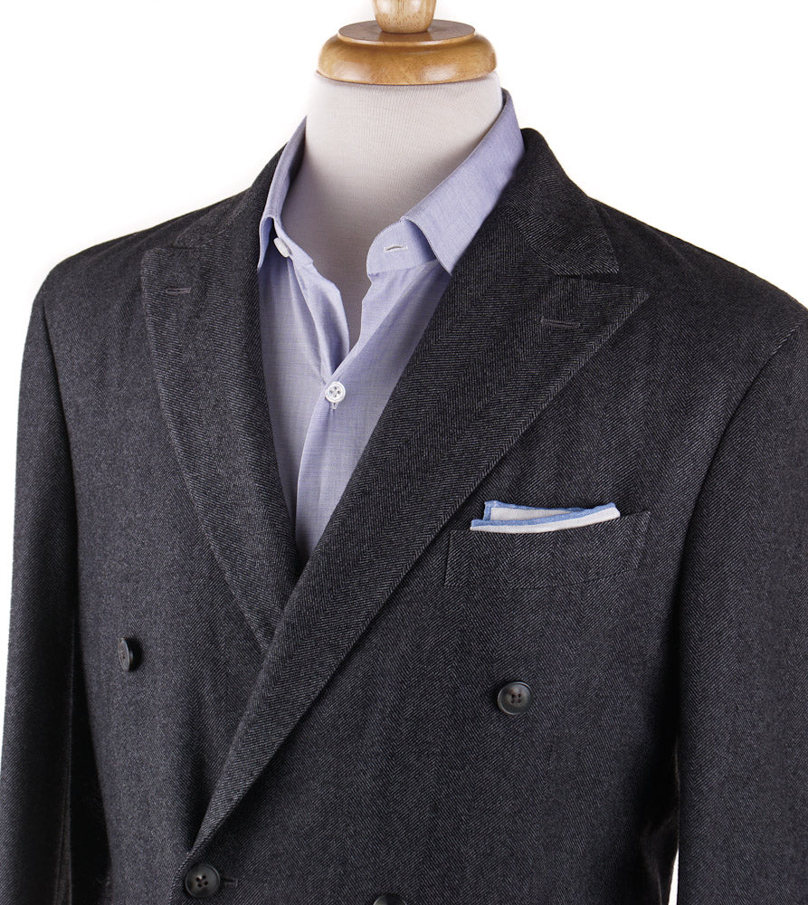 Boglioli Cashmere Sport Coat in Gray Herringbone - Top Shelf Apparel