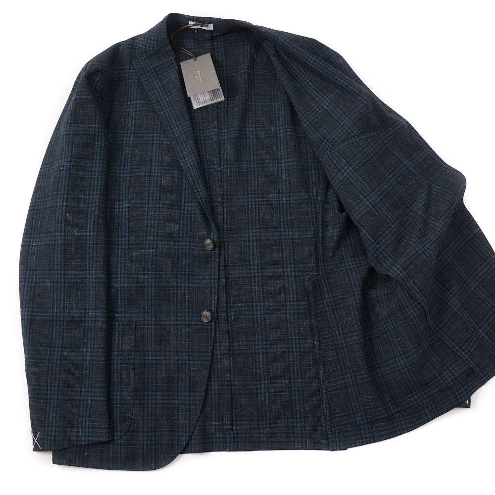 Boglioli Wool-Linen Sport Coat in Teal Green Check - Top Shelf Apparel