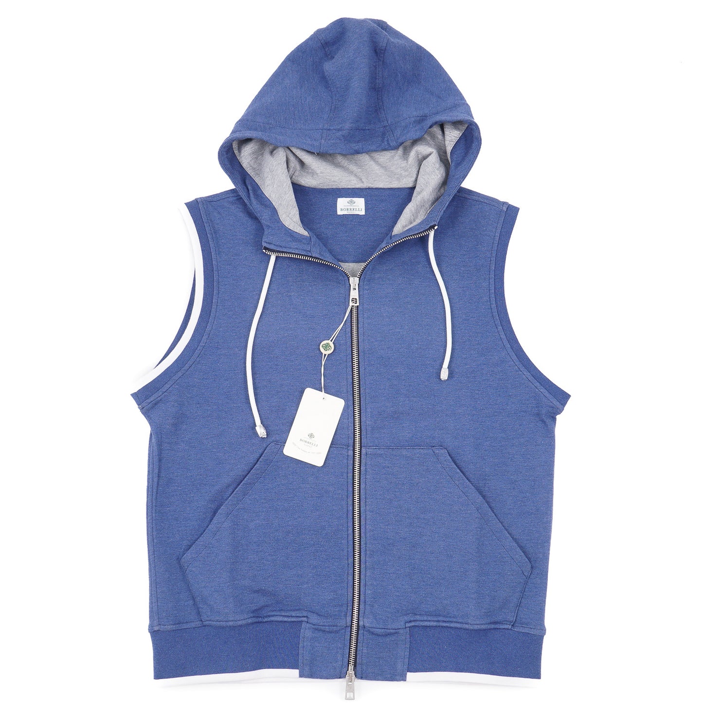 Borrelli Sleeveless Hooded Sweatshirt-Vest - Top Shelf Apparel