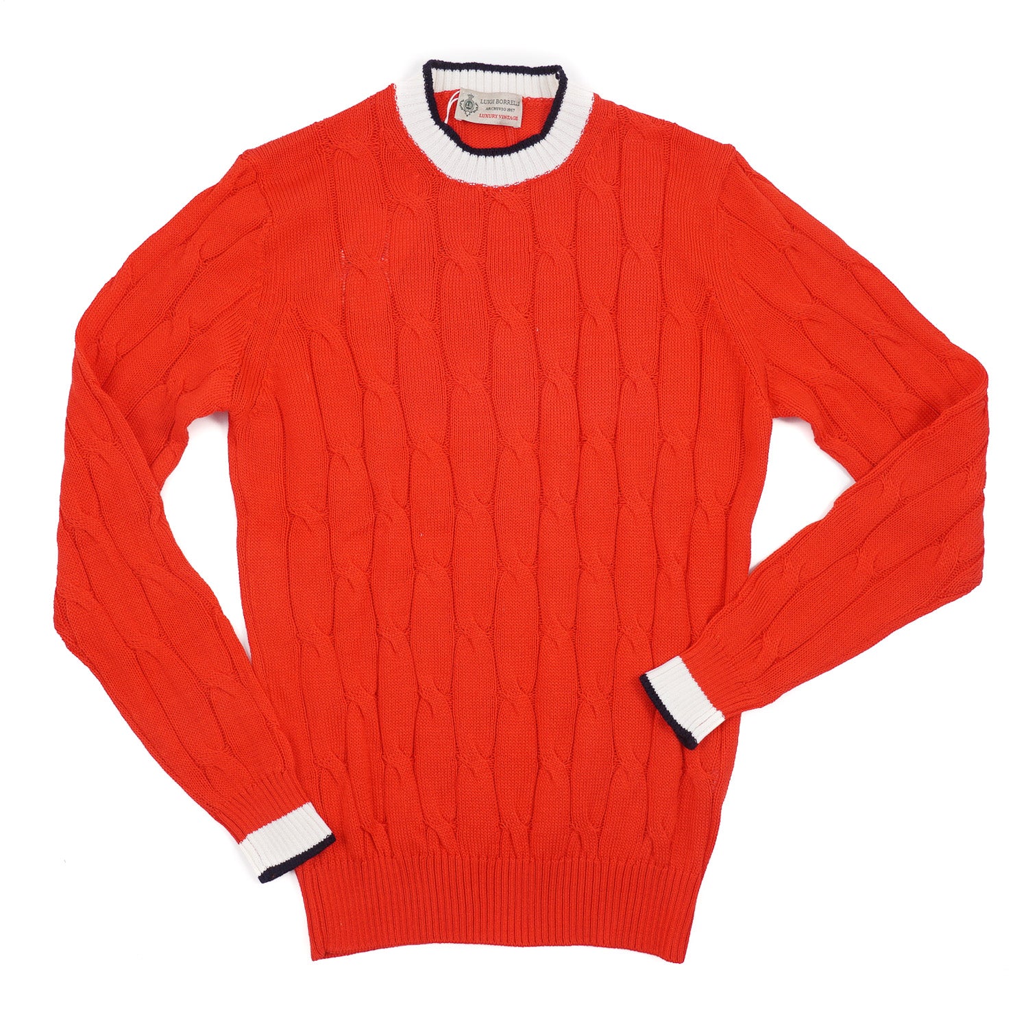 Luigi Borrelli Cable Knit Cotton Sweater - Top Shelf Apparel