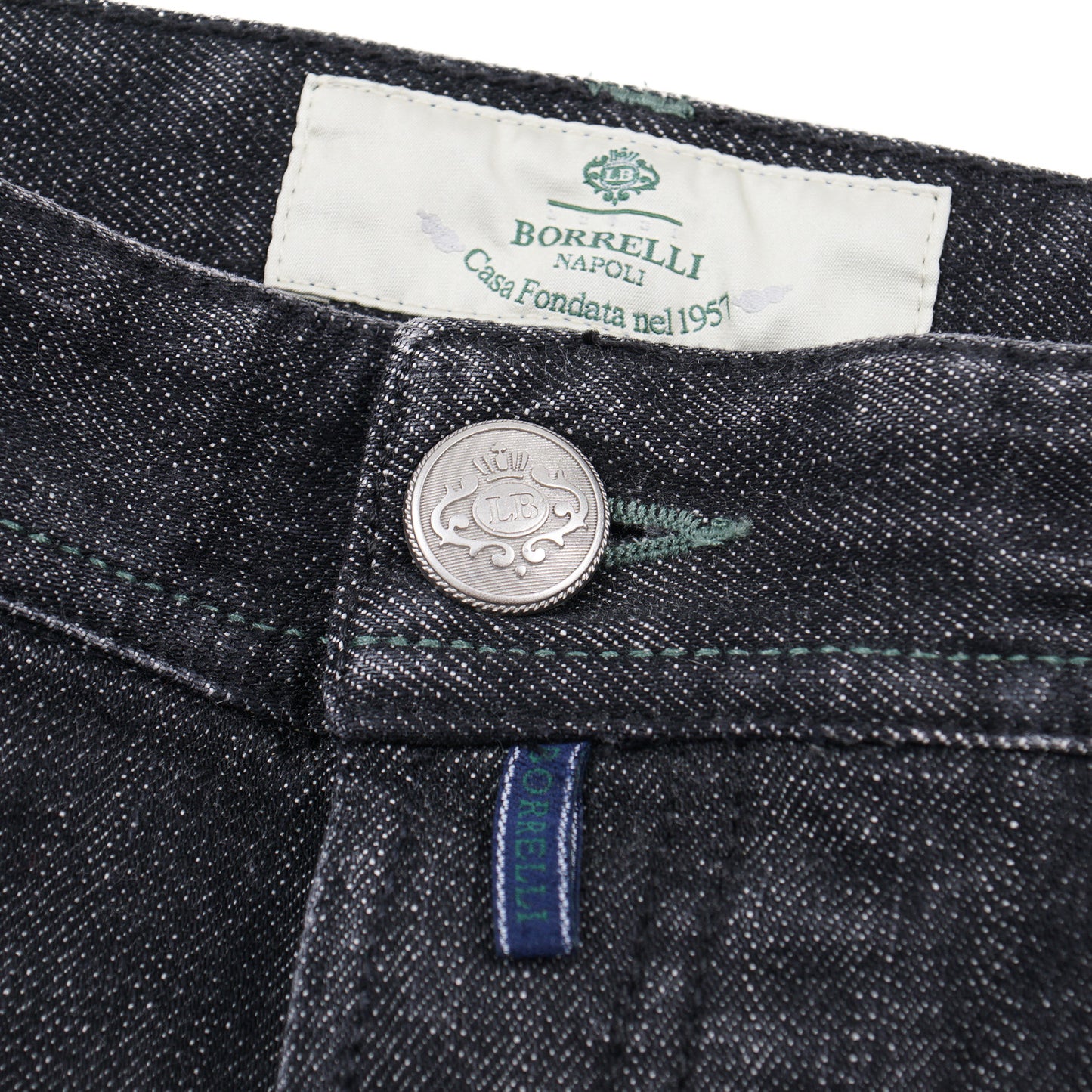 Luigi Borrelli Rinsed Black Denim Jeans - Top Shelf Apparel