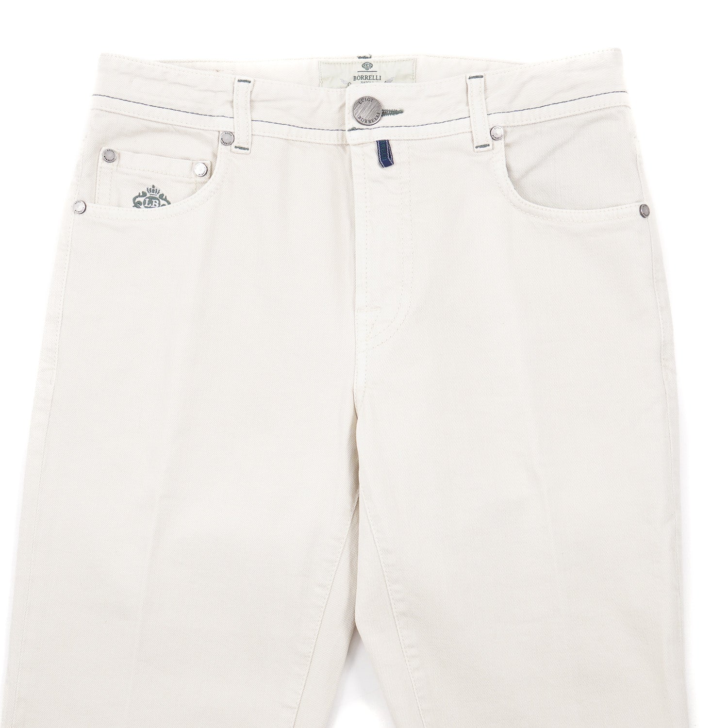 Luigi Borrelli Off-White Denim Jeans - Top Shelf Apparel