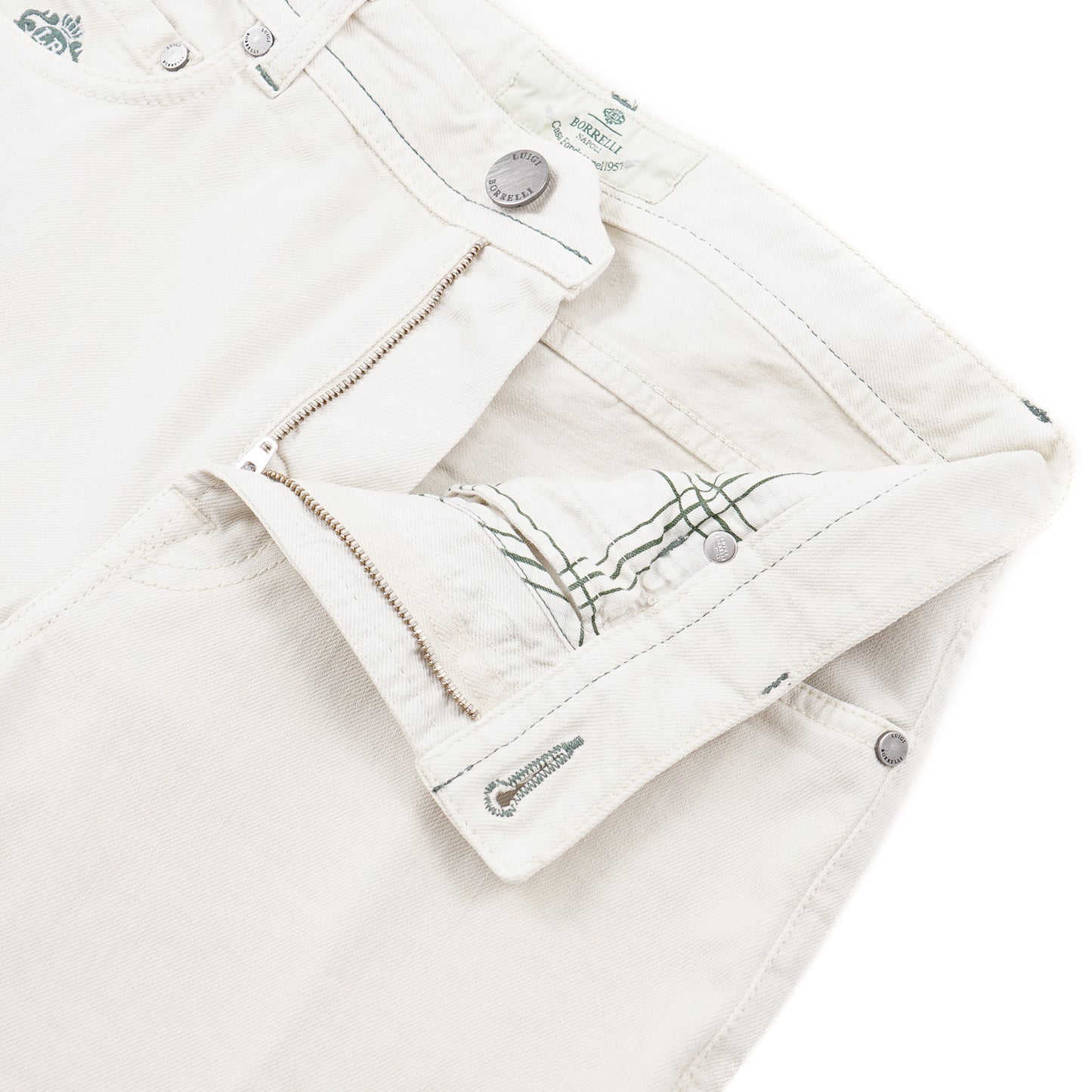 Luigi Borrelli Off-White Denim Jeans - Top Shelf Apparel