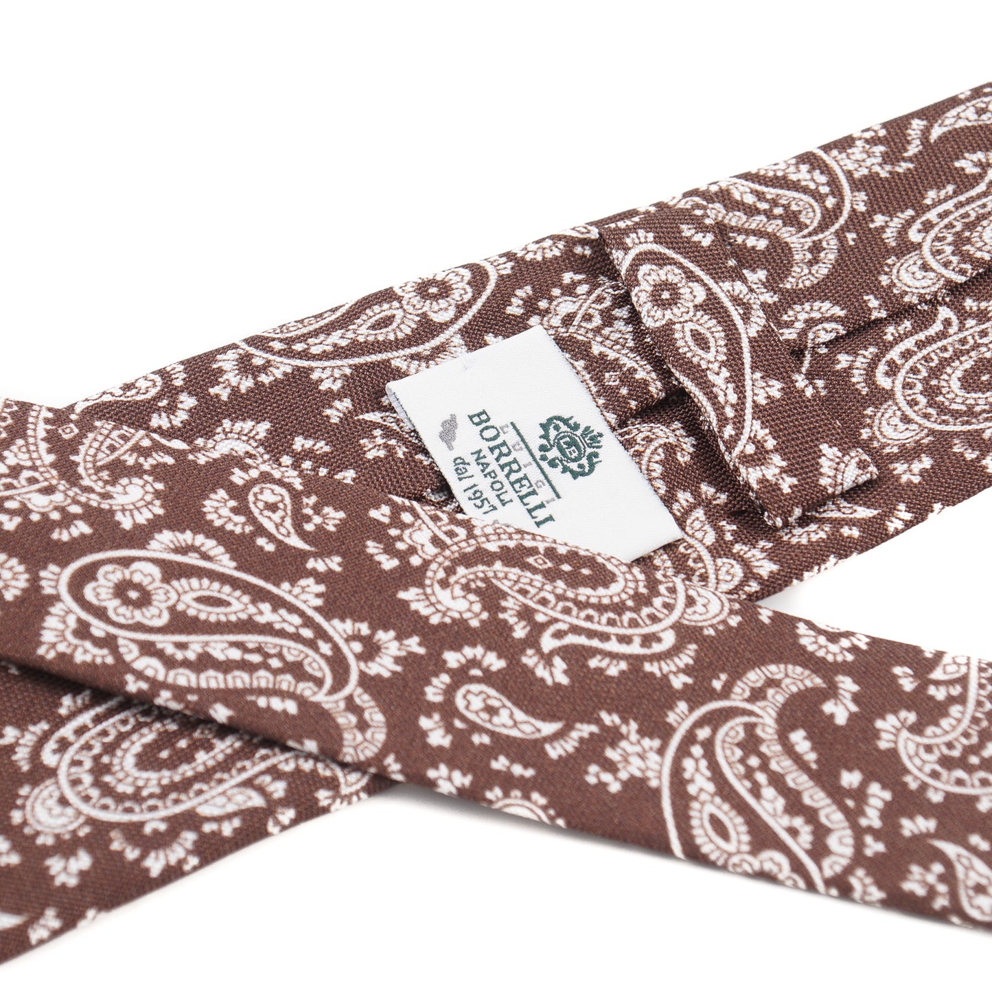 Luigi Borrelli Narrow Printed Silk Tie - Top Shelf Apparel