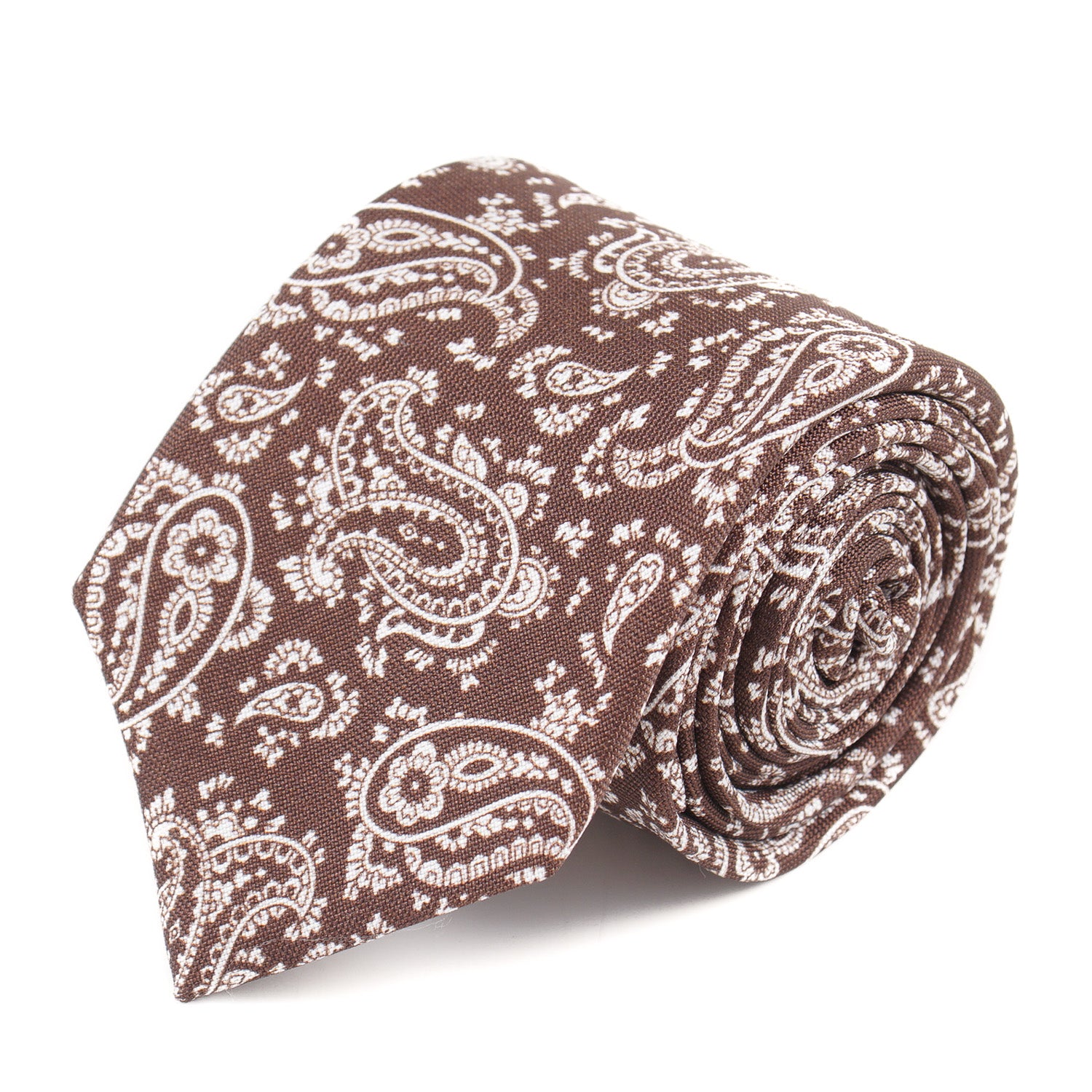 Luigi Borrelli Narrow Printed Silk Tie - Top Shelf Apparel