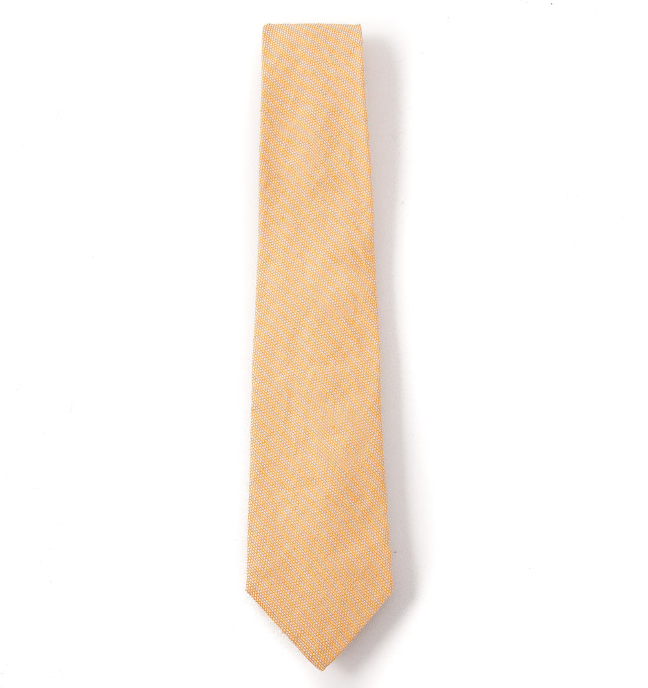 Cesare Attolini Sand Orange Woven Silk Tie - Top Shelf Apparel