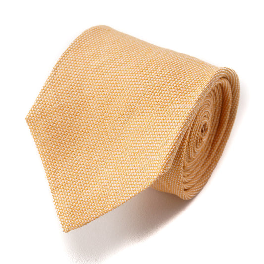 Cesare Attolini Sand Orange Woven Silk Tie - Top Shelf Apparel