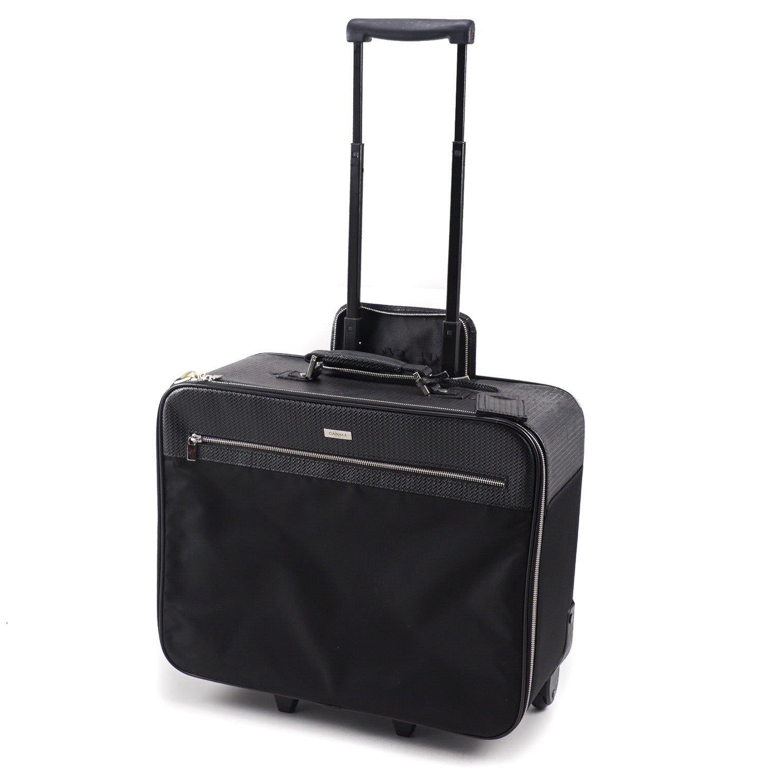 Canali Leather and Nylon Carry-On Roller Suitcase - Top Shelf Apparel