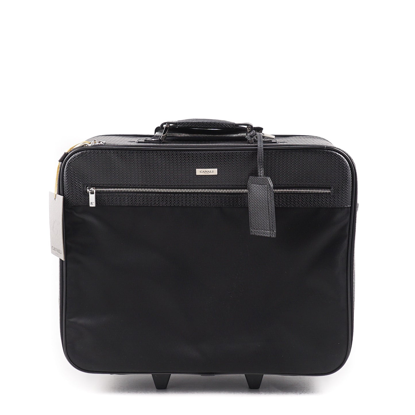 Canali Leather and Nylon Carry-On Roller Suitcase - Top Shelf Apparel