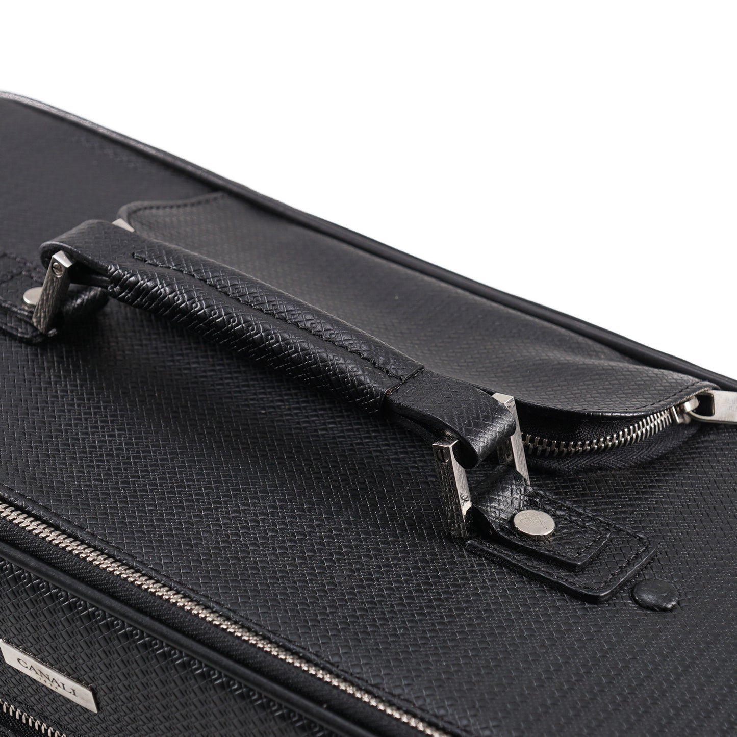 Canali Leather and Nylon Carry-On Roller Suitcase - Top Shelf Apparel