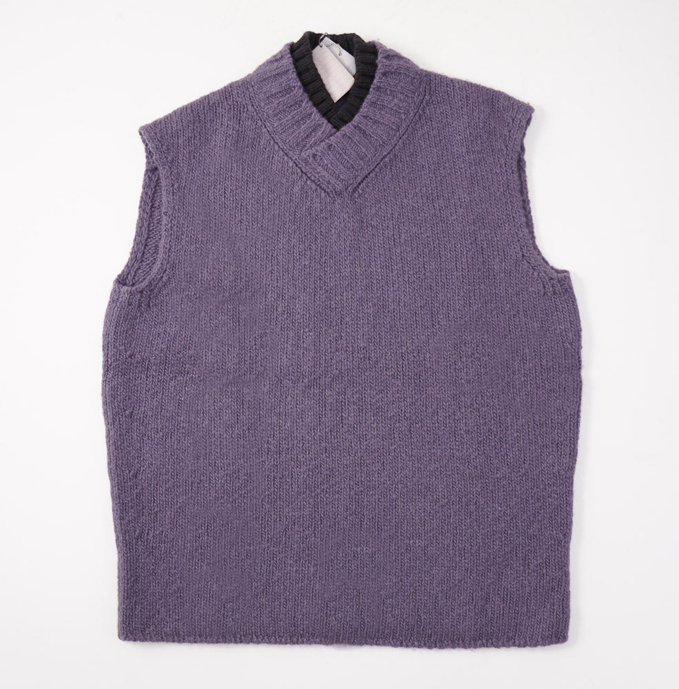 Cruciani Heather Purple Wool Sweater Vest - Top Shelf Apparel